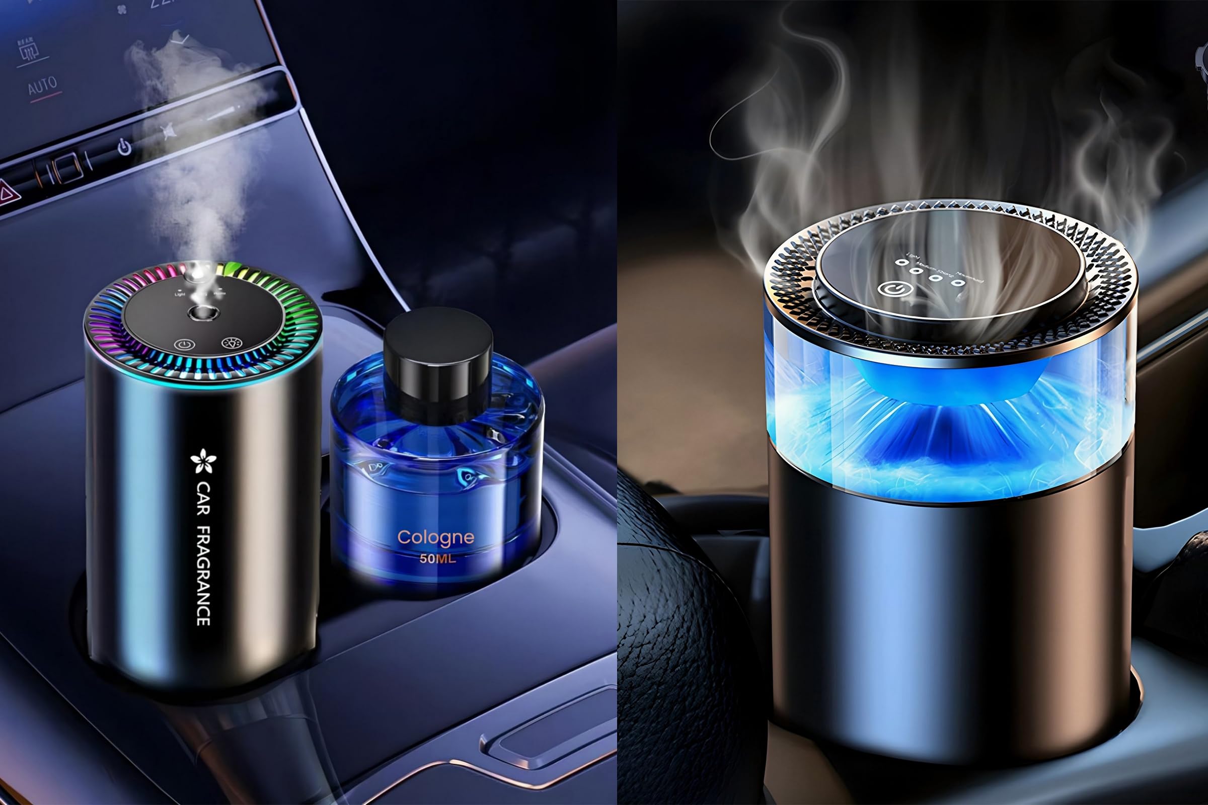 Set Profumatore Auto – Diffusore Liquido + Diffusore a Cartuccia