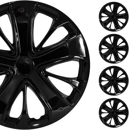 Miniatura 19 de OMAC - Juego de 4 tapas de cubo ABS gris plateado de 16 pulgadas, tapas para Rines 16, fundas de rueda premium de 16 pulgadas, juego de fundas