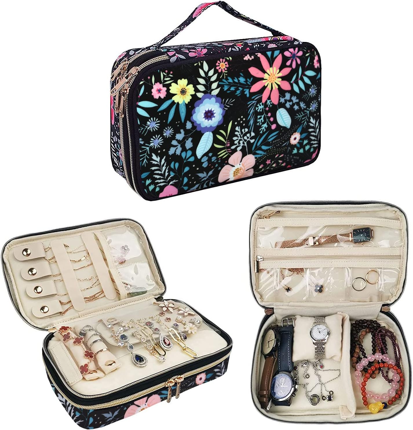 Travel Jewelry Organizer Case,Storage Bag Holder for Earrings,Necklace