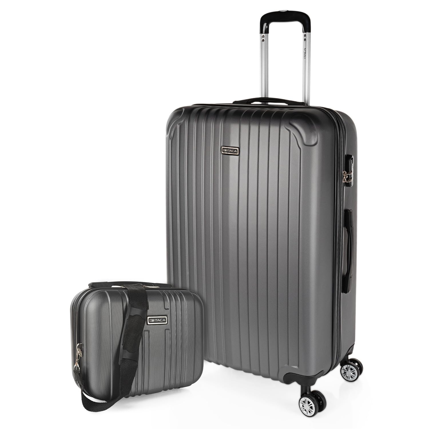 ITACA - Maletas Grandes De Viaje Rígidas Ligeras con 4 Doble Rueda 360° Maleta Grande 23 Kilos Alta Resistencia Extensible Maleta XL Duradera, Mandarina — view 92