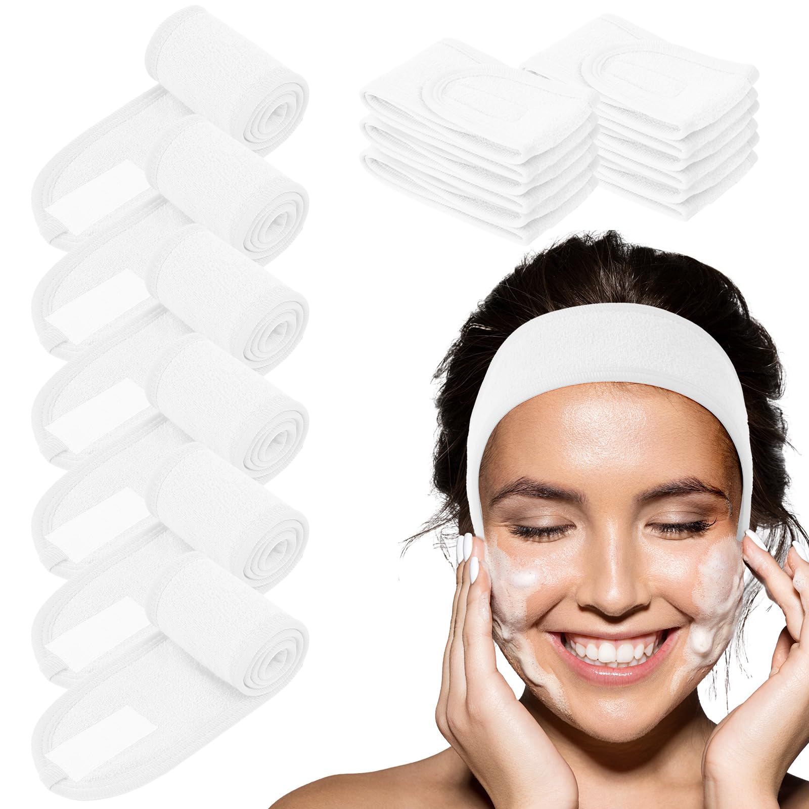 6 Fasce Per Capelli BangShou - Regolabili Per Spa, Trucco, Yoga - Foto 2