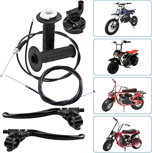 Miniatura 5 de Palanca de freno izquierdaagarre izquierdo-derechoabrazadera del aceleradorcable del aceleradorkits de cables de freno compatibles con XR80 XR100