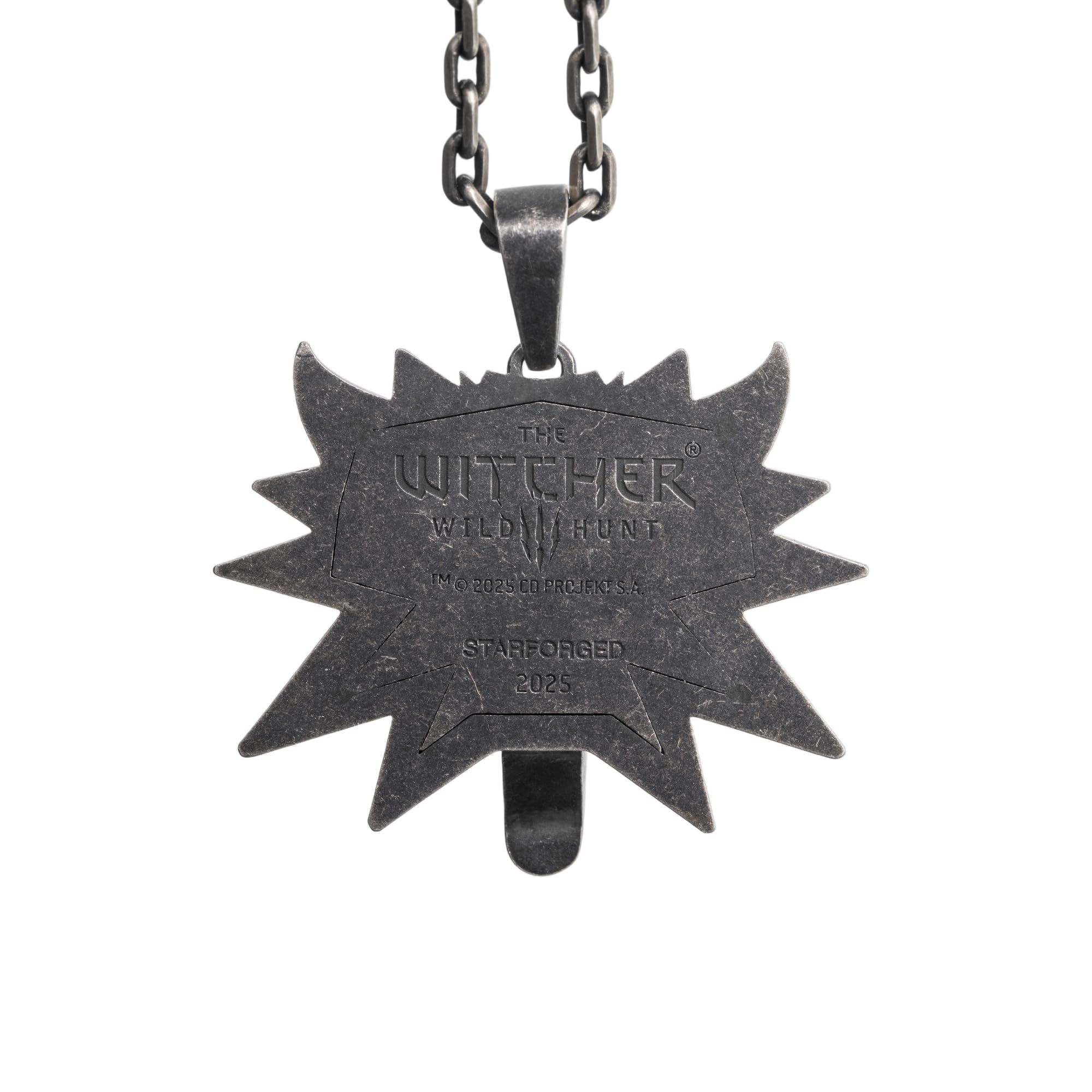 Starforged The Witcher 3: Wild Hunt The Witcher Wolf School Medallion Silver Pendant Game Merchandise Officially Authorized