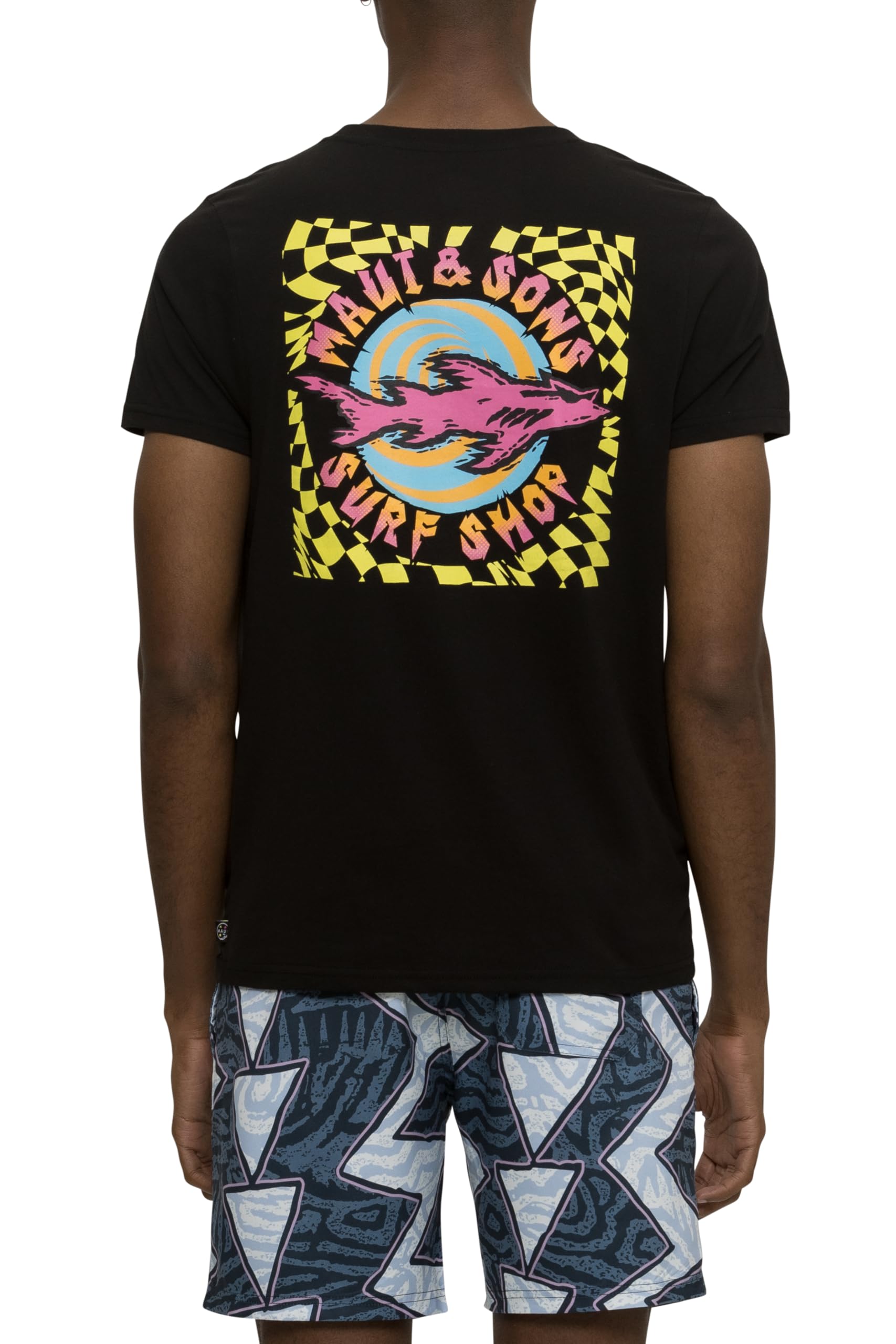 Maui And Sons Unisex Surf Shop | Black Iconic Short Sleeve T-Shirt For Men & Women | Multiple Styles & Colors | Crew Neck Graphic Tees Desgined For Everyday Comfort, L