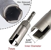Vista 7 de Pagow Juego de destornilladores de tuerca de ala de potencia profunda de 1/4 pulgadas, tuercas de ala de ranura, llaves de zócalo, juego