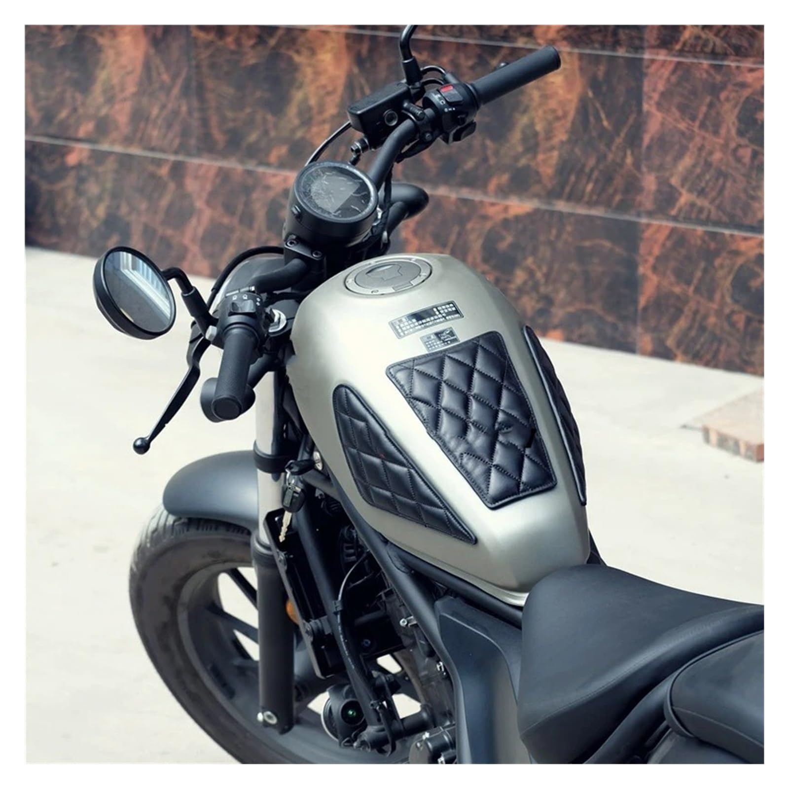 Tankpad Aufkleber Für CM300 CM500 - Leder Diamantgitter Motorrad Tank Schutz