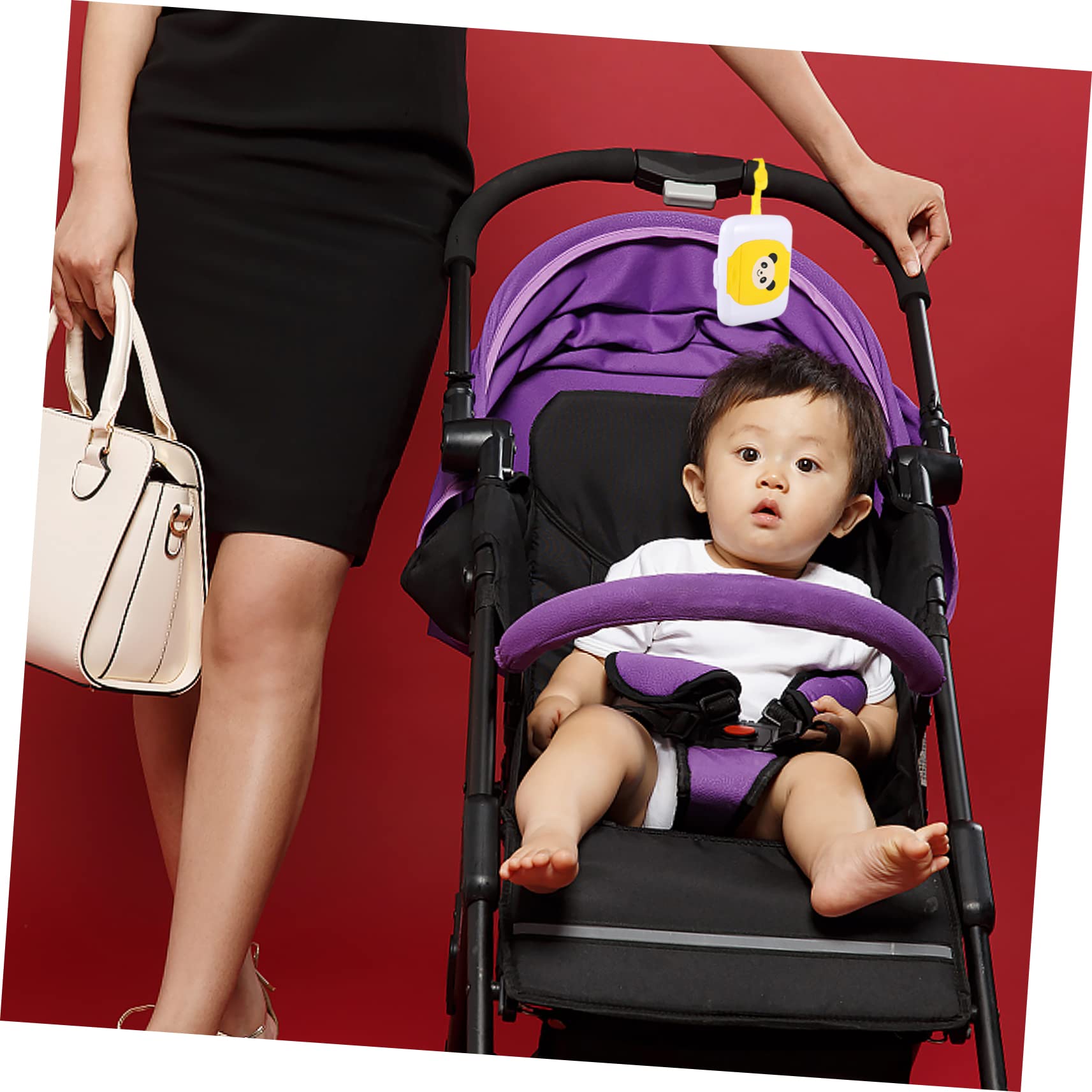 Toddmomy Portable Baby Wet Tissue Case Diaper Bag Wipes Holder for Infants Babies Easy Press Button and Straps Pp Plastic Odorless