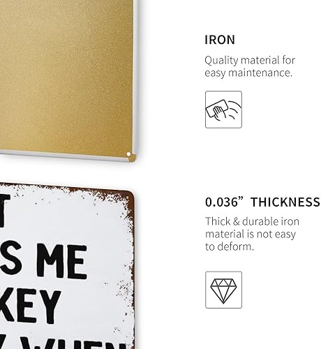 Miniatura 3 de Letrero de metal retro nostálgico de metal con cita para pared, sala de estar, baño, gimnasio, regalo para amigos, familia, dama, 12 x 16 pulgadas