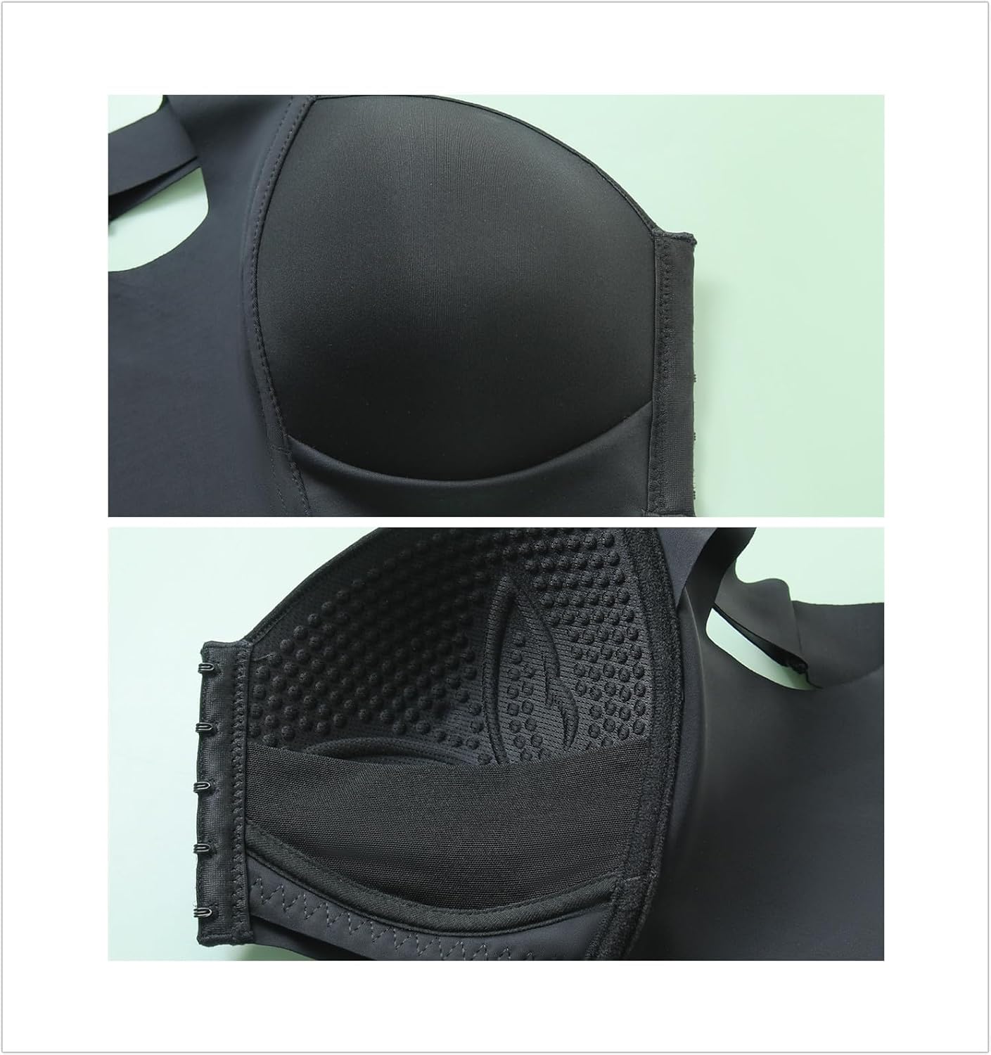 CAHL&FAUO Front Closure Bra for Women Push Up Seamless Smooth Back Wirefree T-Shirts Bra - Image 5