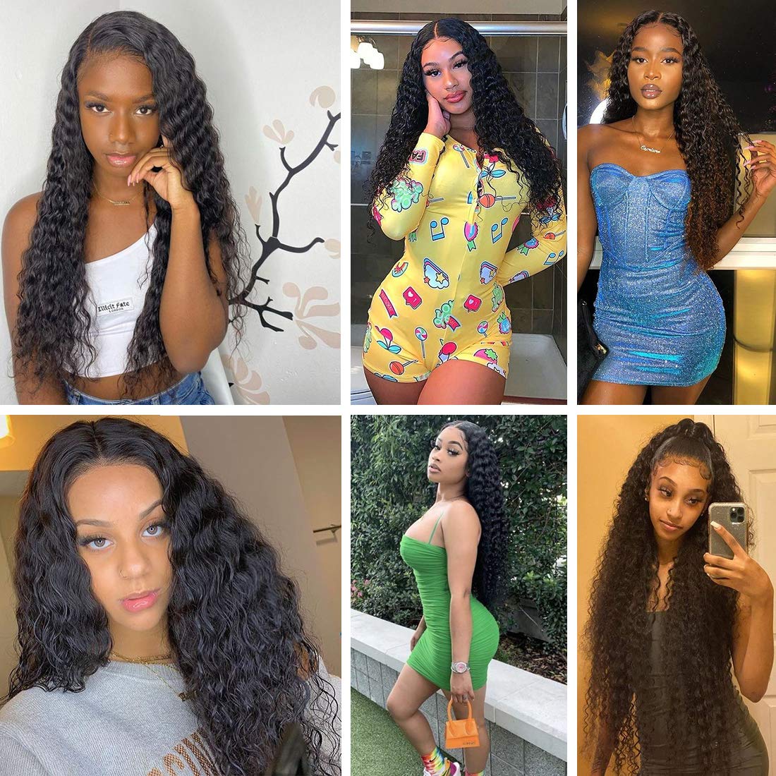 22”  100% HUMAN BRAZILIAN DEEP WAVE  LACEFRONT WIG Amazon.com : 22 inch Deep Wave Lace Front Wigs Human Hair  main image 4