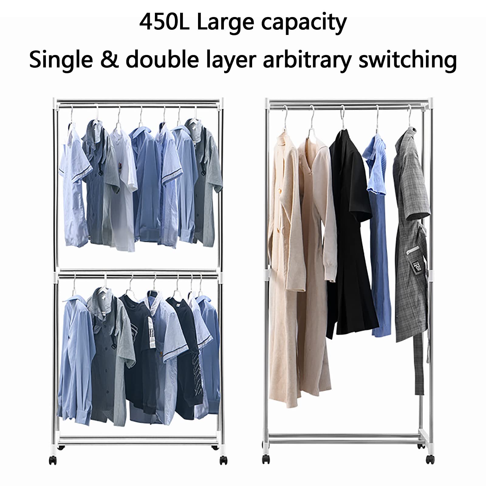 Stendibiancheria Riscaldato 1000W, Stendibiancheria Riscaldato, Stendibiancheria Elettrico Asciugatrice, Stendibiancheria a 2 Livelli ad Alta Efficienza Energetica Stendibiancheria