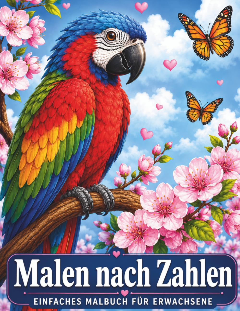 Malen nach Zahlen Einfaches Malbuch für Erwachsene: Entspannendes Ausmalbuch mit großen Feldern, einfachen Motiven und kreativem Farbspaß für Erwachsene