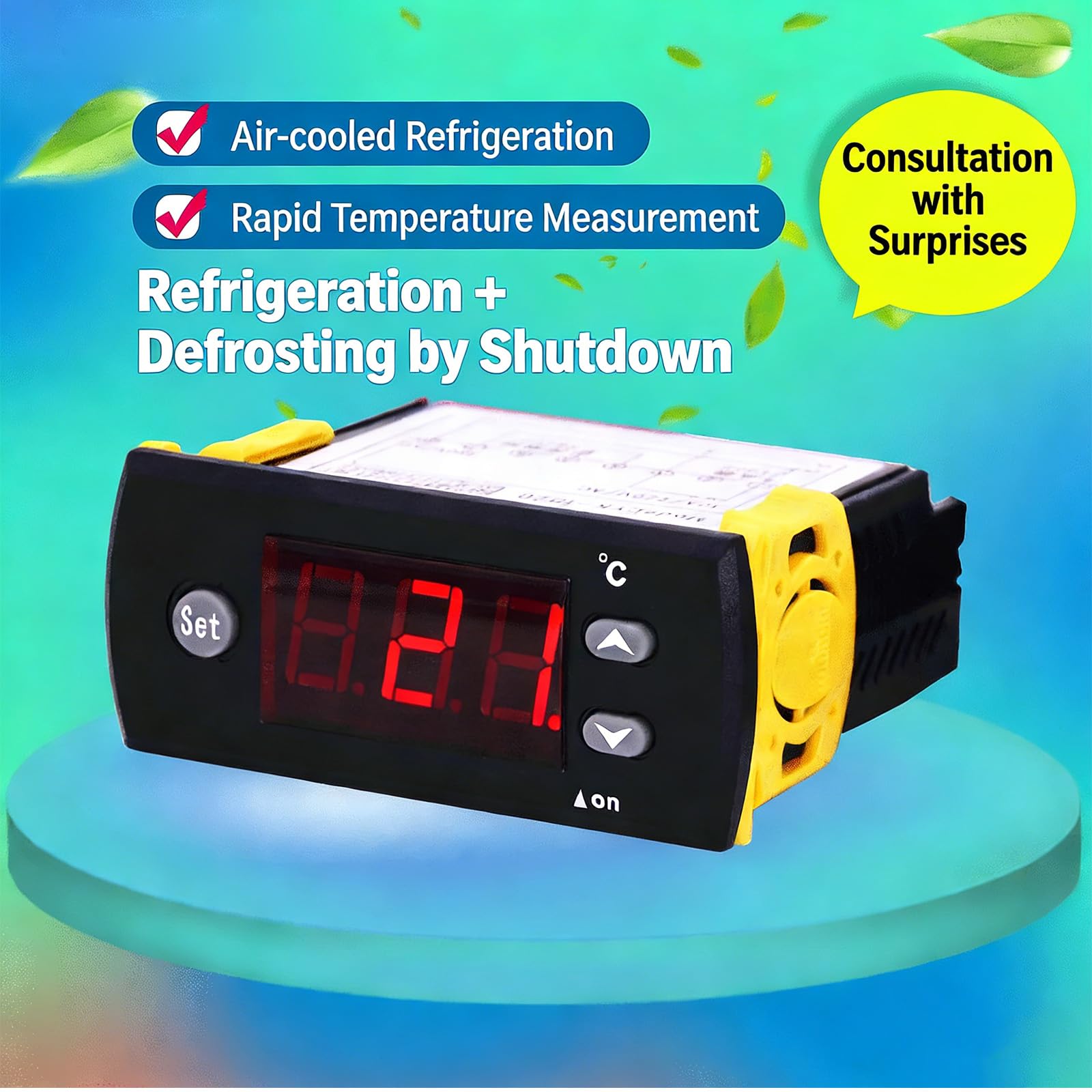 PANGBOER Termostato elettronico Digitale Professionale Regolatore Temperatura per refrigeratori Commerciali Che garantisce Un regolatore Digitale Stabile per Frigorifero Domestico