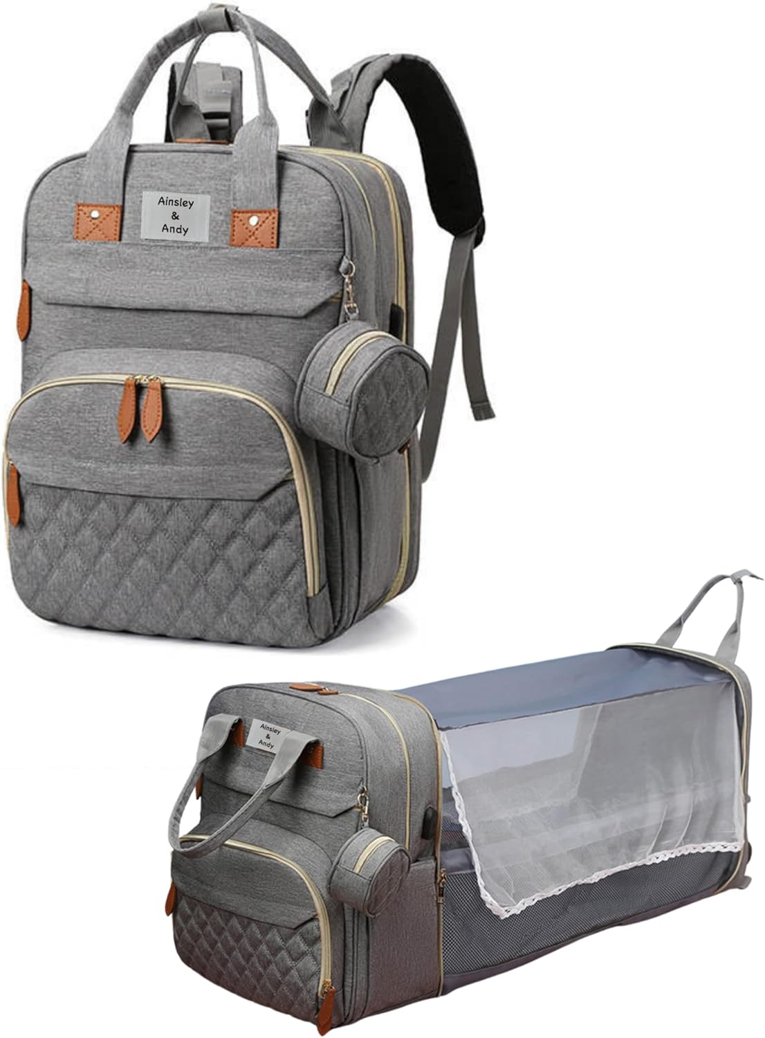 Ainsley and Andy Diaper Bag Backpack With Changing Pad