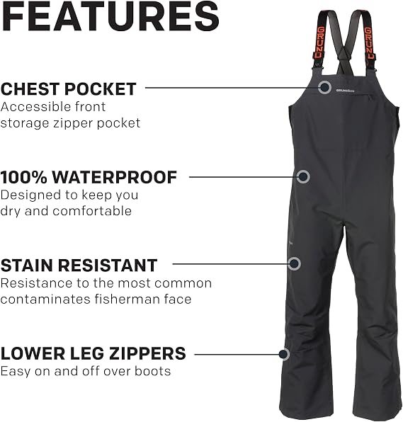 Grundens Mens Full Share Bib | Waterproof, Breathable