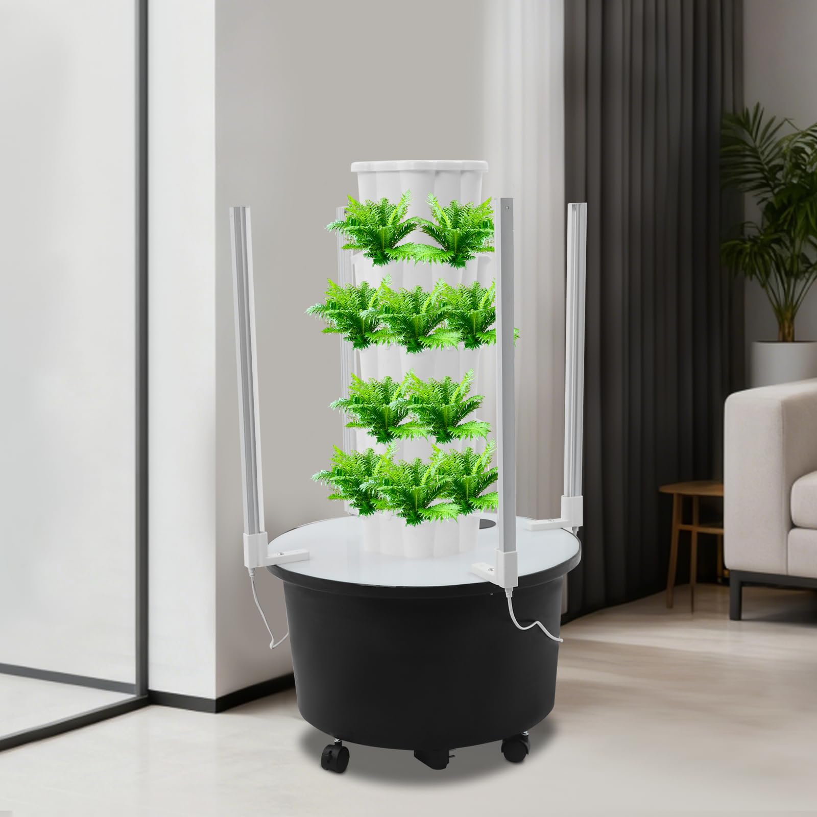 Kit de cultivo hidropónico vertical, 4 niveles, sistema hidropónico