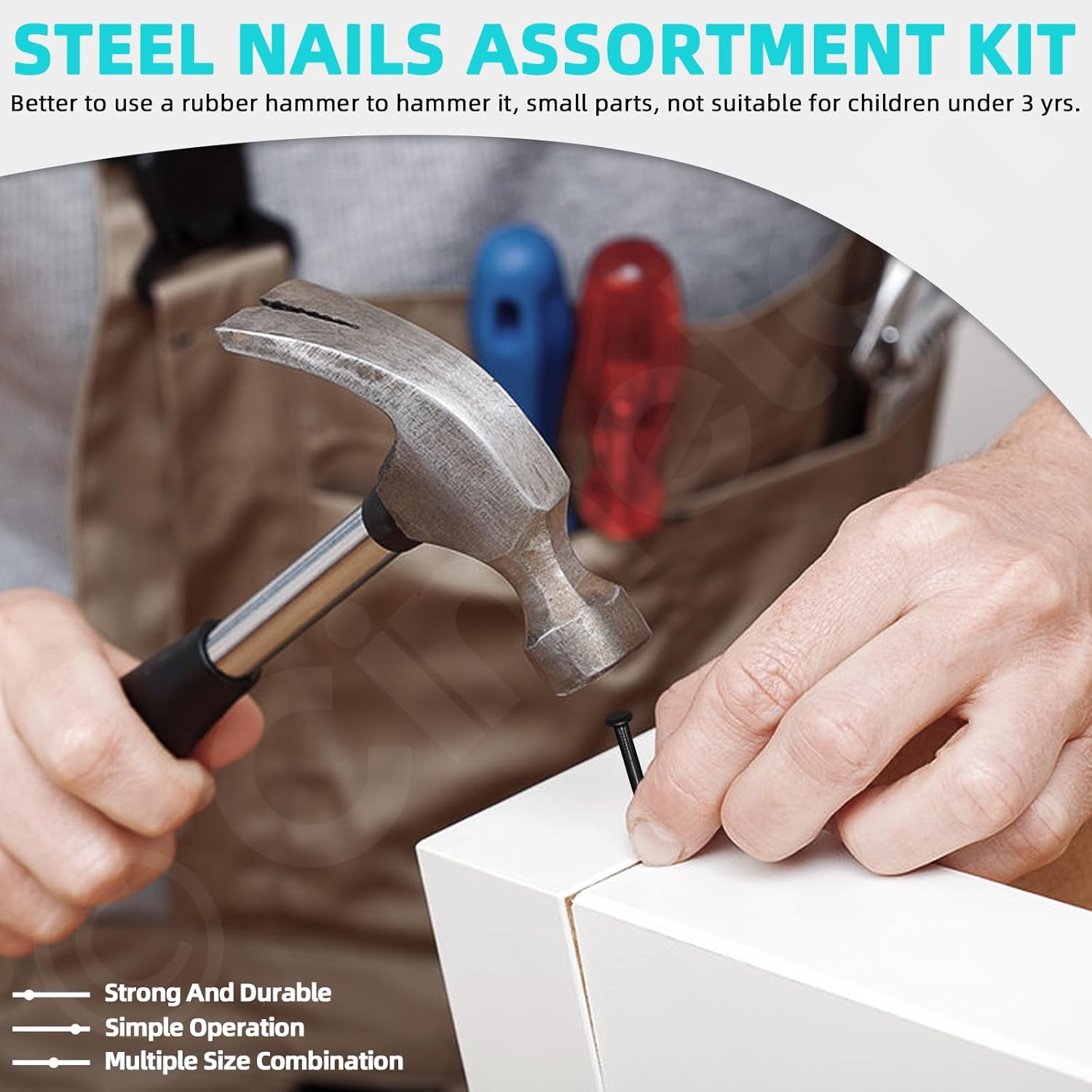 150PCS 60MM Brick Steel Nails Concrete Wall Nail Cement Nails Black Steel Hardware Nails Finishing Nails Brick Nails for Bricks and Hardwood