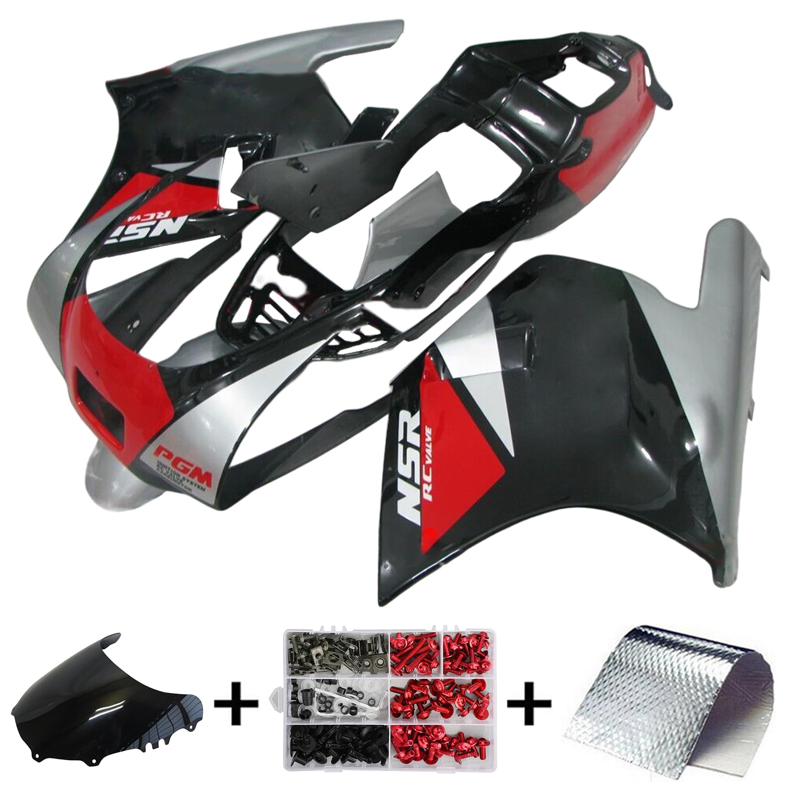 NSR250R用　ジャンクパーツ　新品パーツセット Amazon | Bruce & Shark(ブルース・サメ) NSR250R カウル MC18