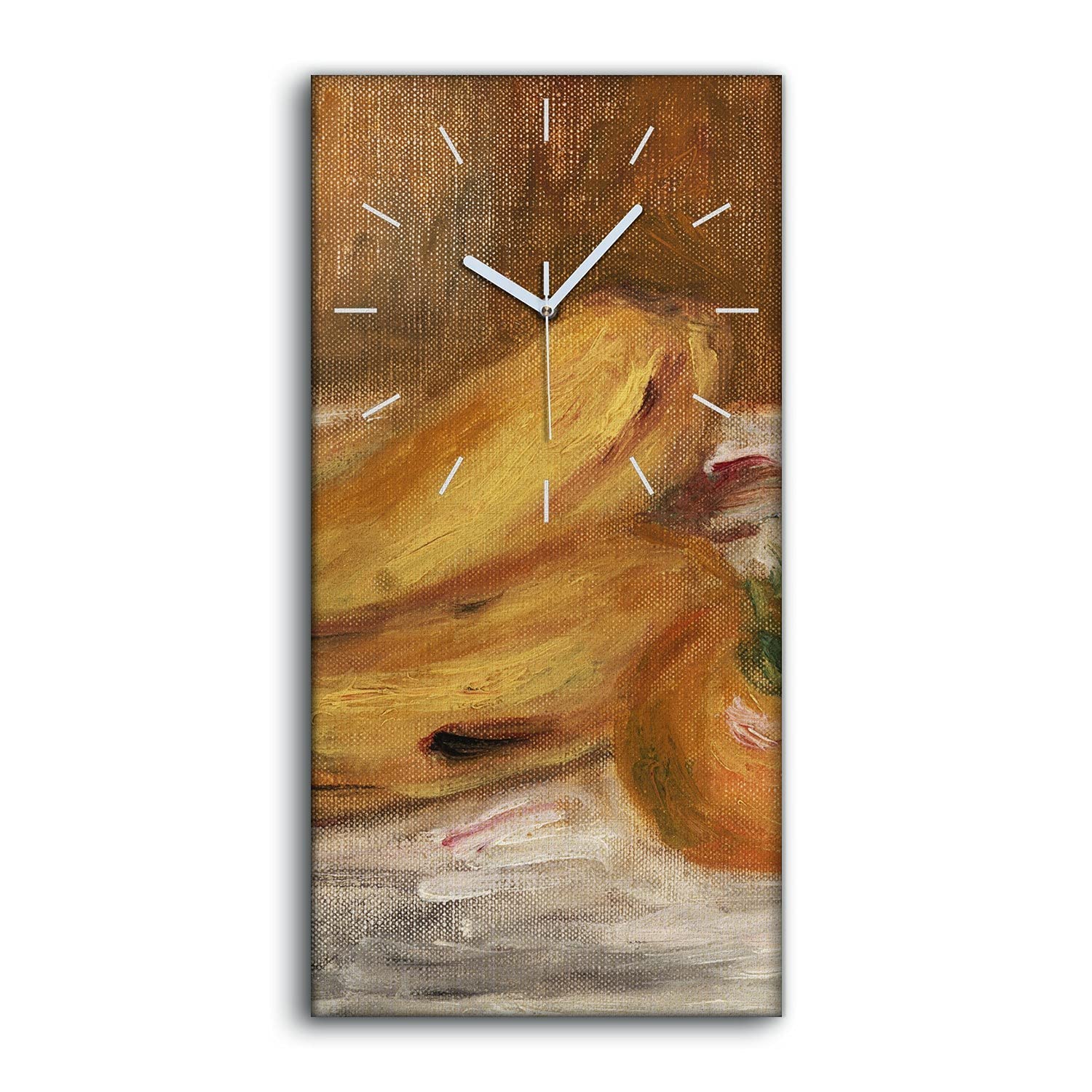 Horloge sur Toile Image Décoration Fruits Orange Banana 30x60cm