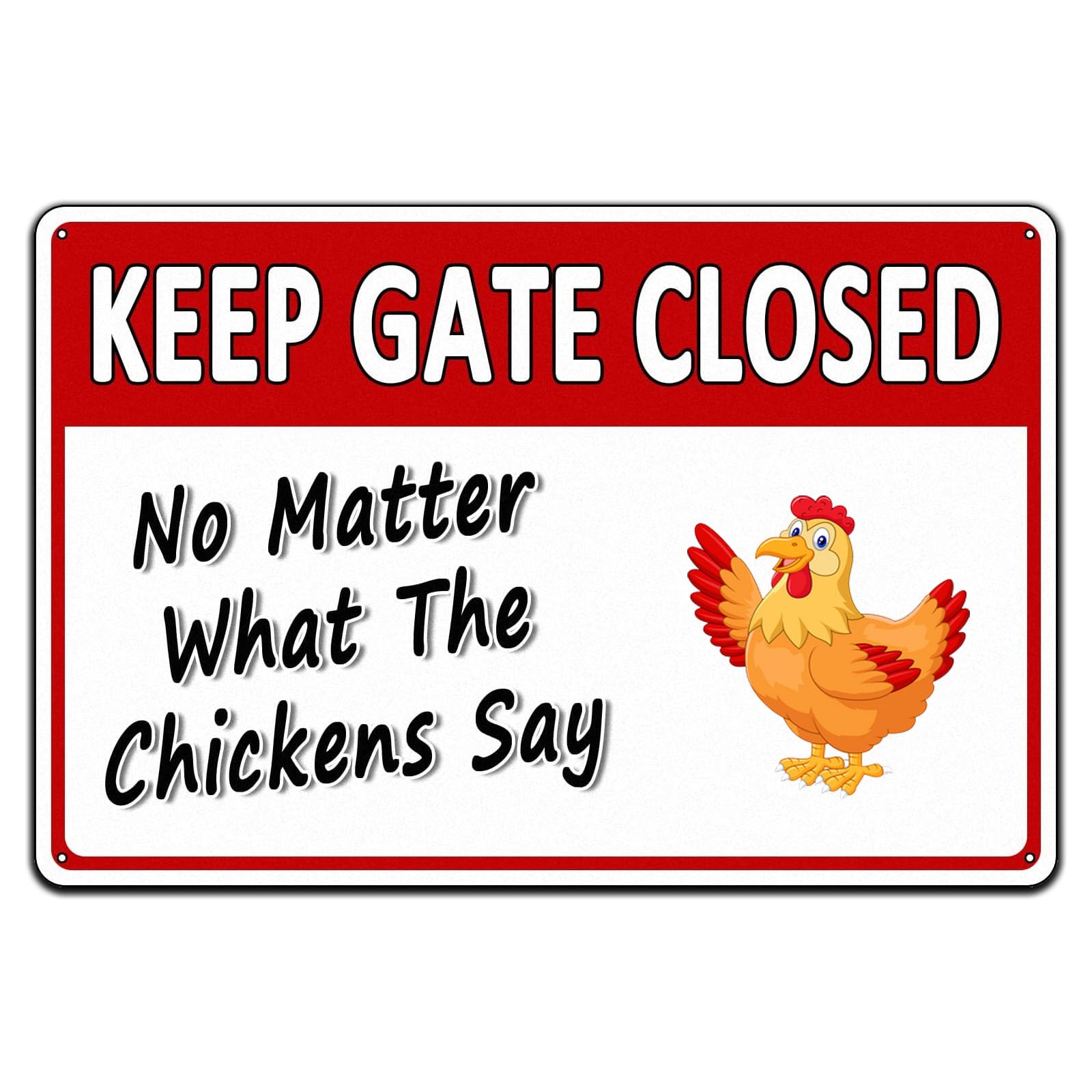 Funny Chicken Coop Daily Vintage Metal Sign Farm Interesting Rule Retro Warning Wall Decor for Home Farmhouse Yard 8x12 Inch