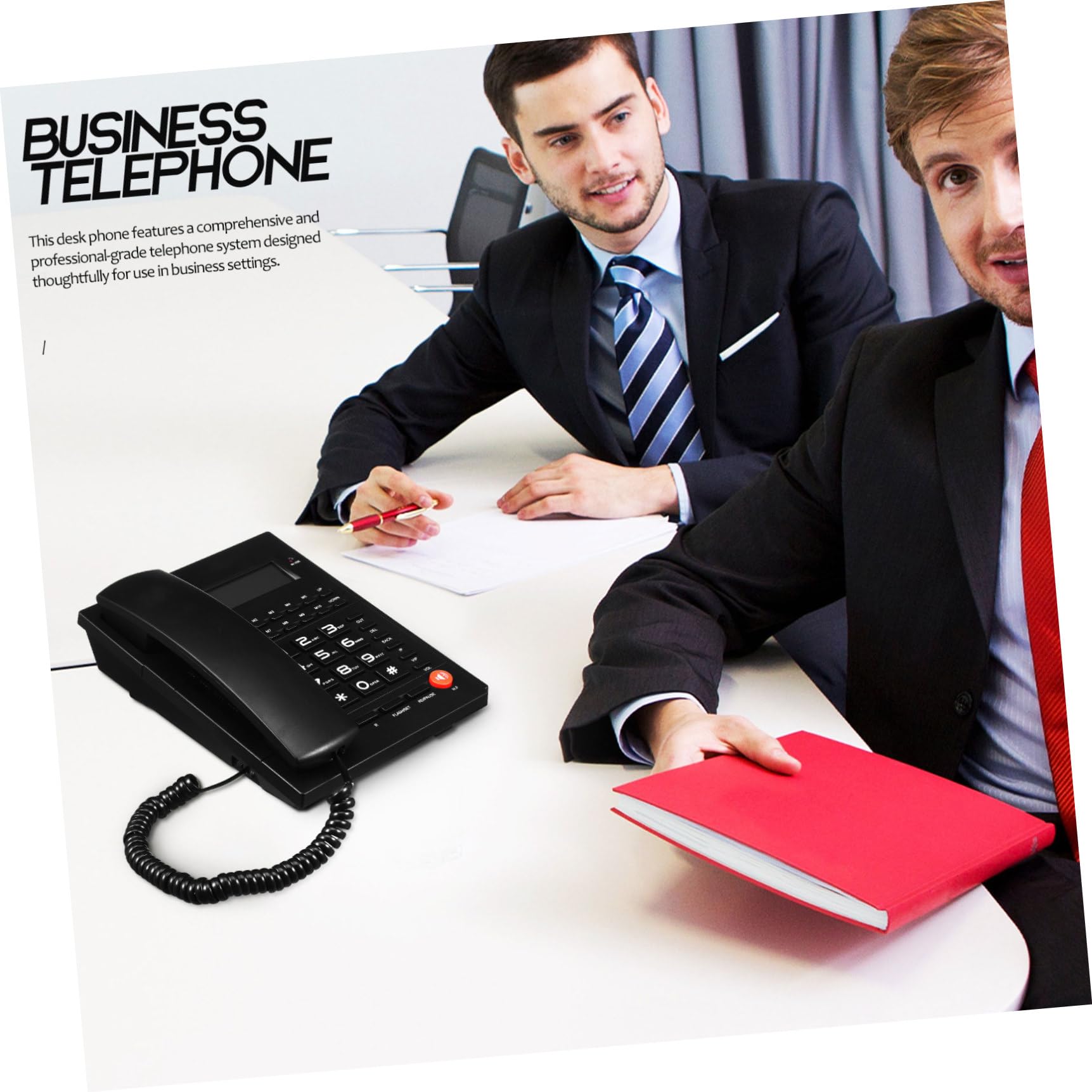Telefono con da Scrivania per Anziani Grandi Comodi Volume Regolabile per Audio Cristallino Telefono Durevole per Ufficio e Casa