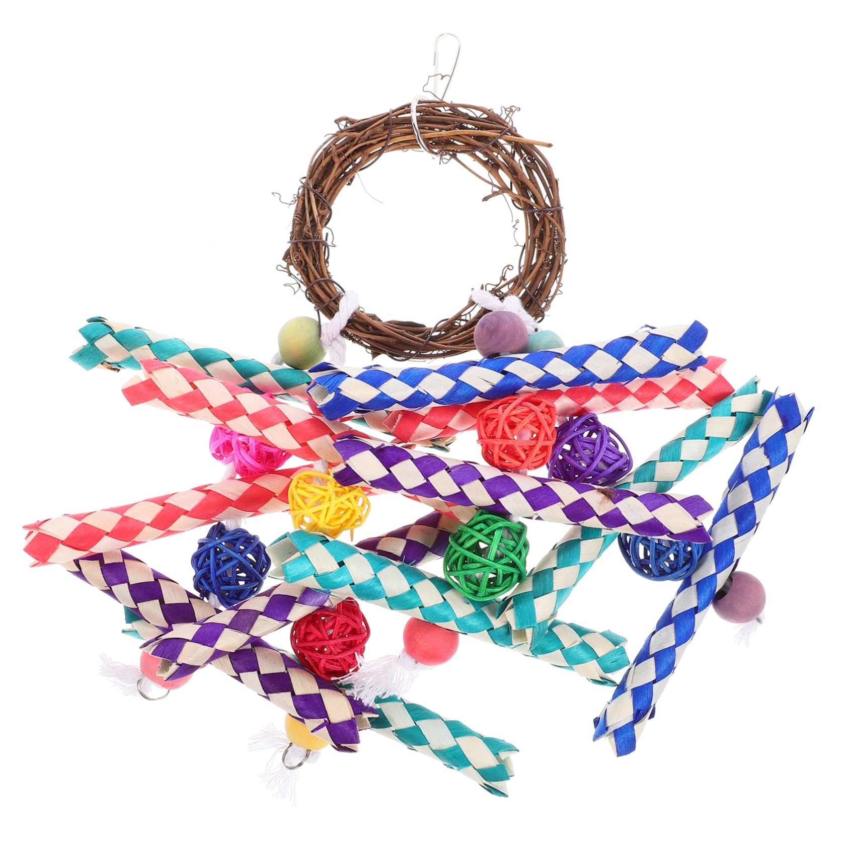 YARNOW 3piezas Juguete para Pájaros De Madera De Juguete De Masticar para Periquitos y para La Actividad Física Diversión