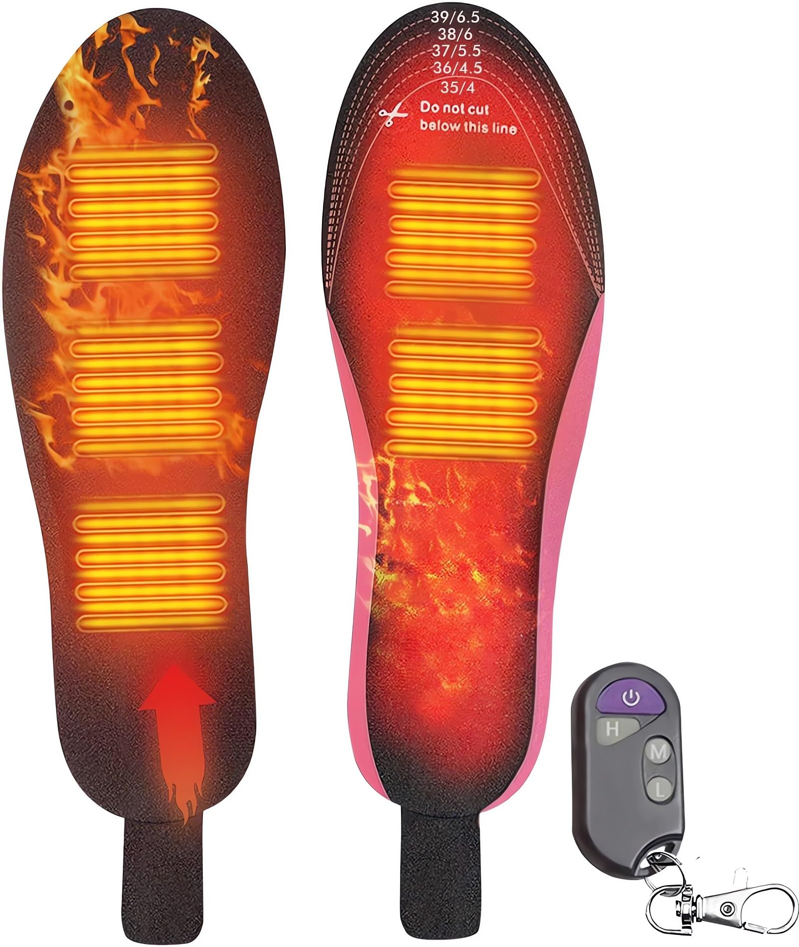 Semelles Chauffantes Rechargeables USB - 3 Niveaux De Chaleur - Pour Ski, Randonnée, Camping - Taille 41-46