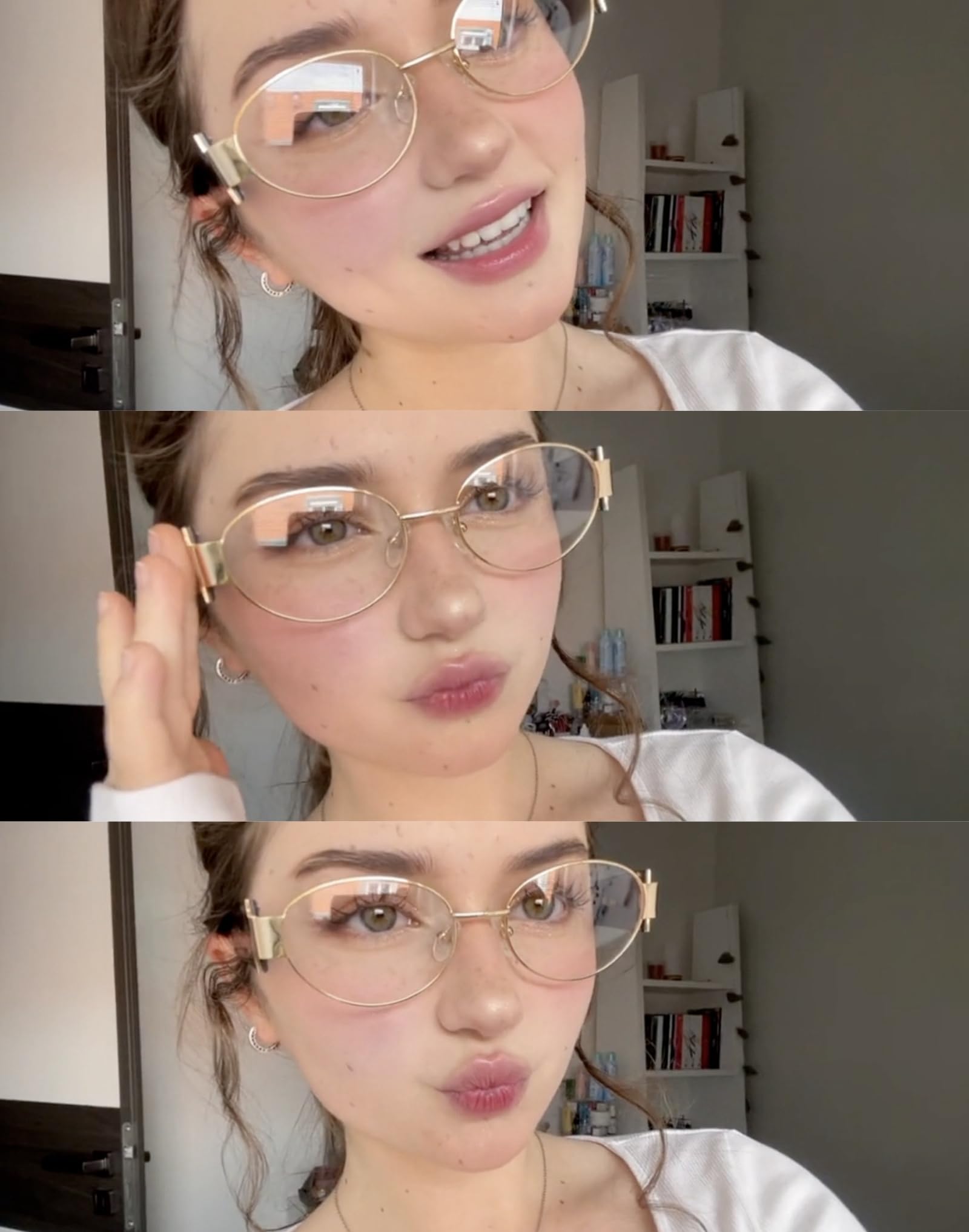 TIJN Square Metal Blue Light Glasses for Woman Men, Acetate Frame Bluelight Blocking Glasses, Talani