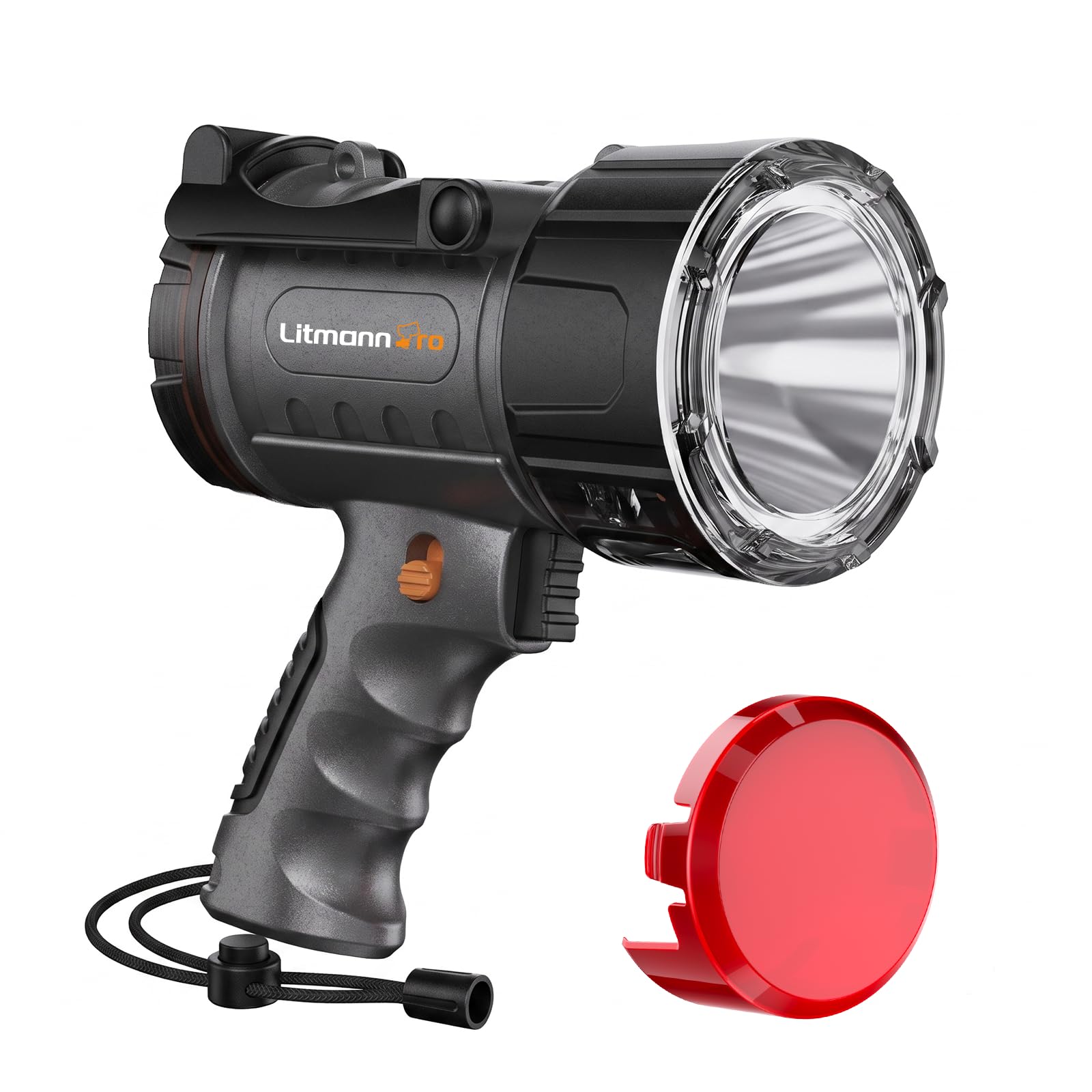 Litmann Pro 2000 Lumen Rechargeable Handheld Spotlight with Floodlight