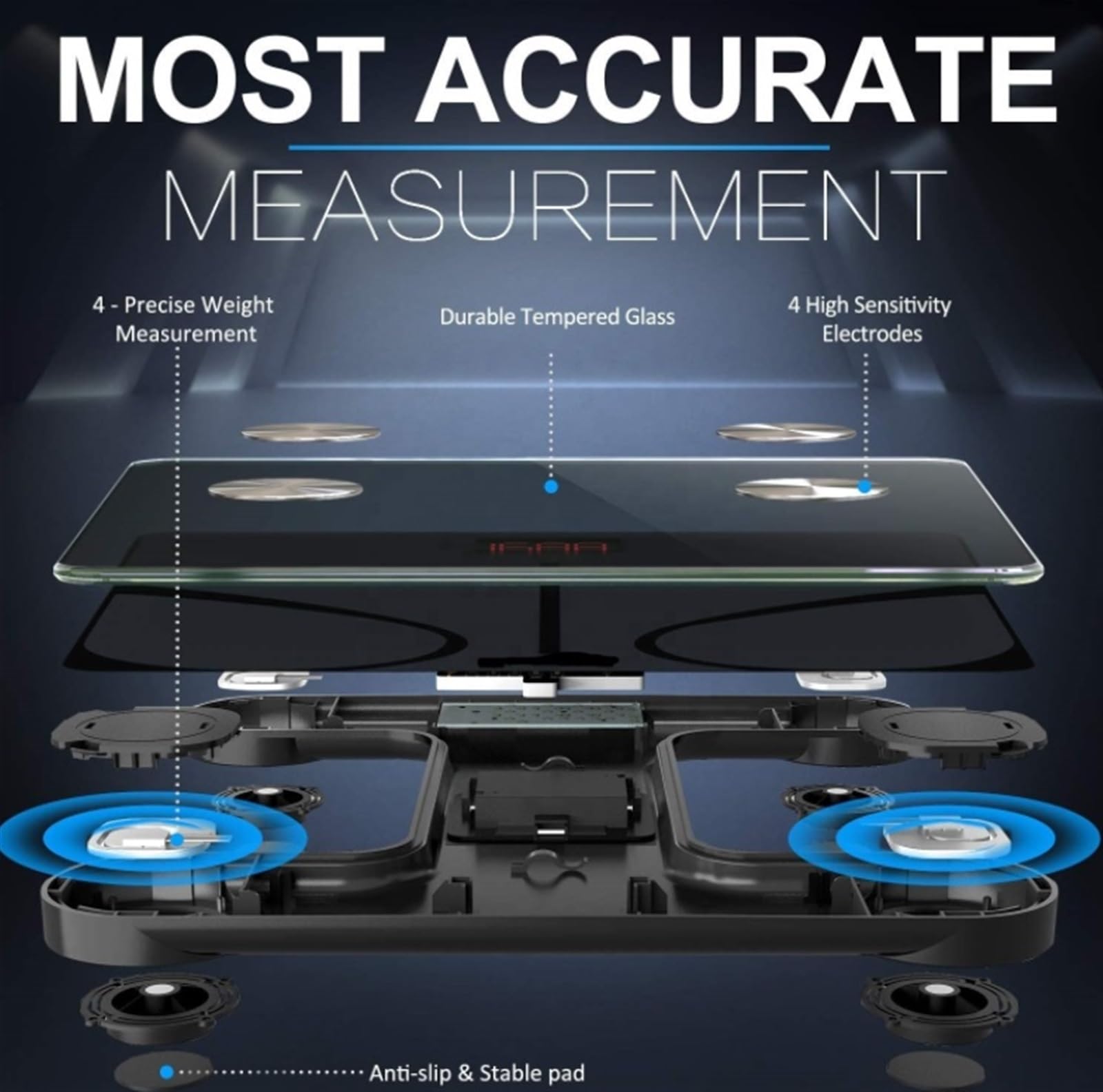 Body Fat Scale, Waga Do Pomiaru Tkanki Tłuszczowej Cyfrowa Waga Łazienkowa Do Użytku Domowego Body Weight Bathroom Scales