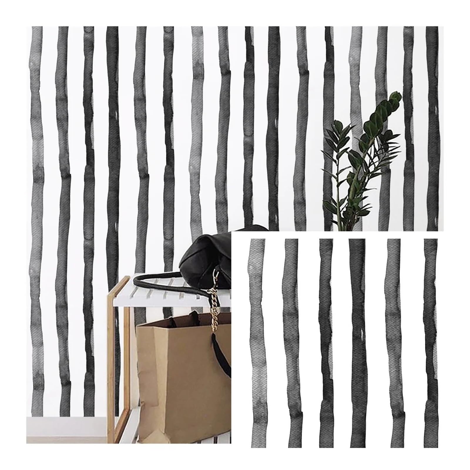 ITRHJTGP Wallpaper Stripes Peel and Stick Wallpaper Vinyl Removable Indigo Blue/White Self Adhesive for Bedroom Decorations(Color1,6mx45cm(236x17.7in))