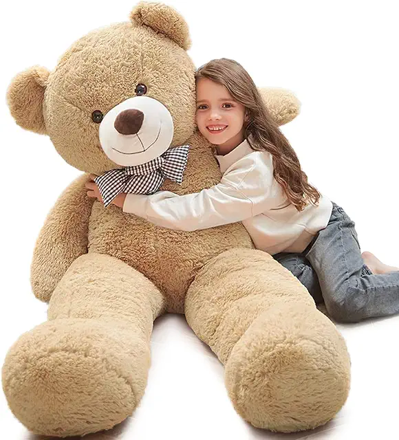 Ours en Peluche Géant 120cm - Nounours XXL Doux et Câlin, Idéal Cadeau