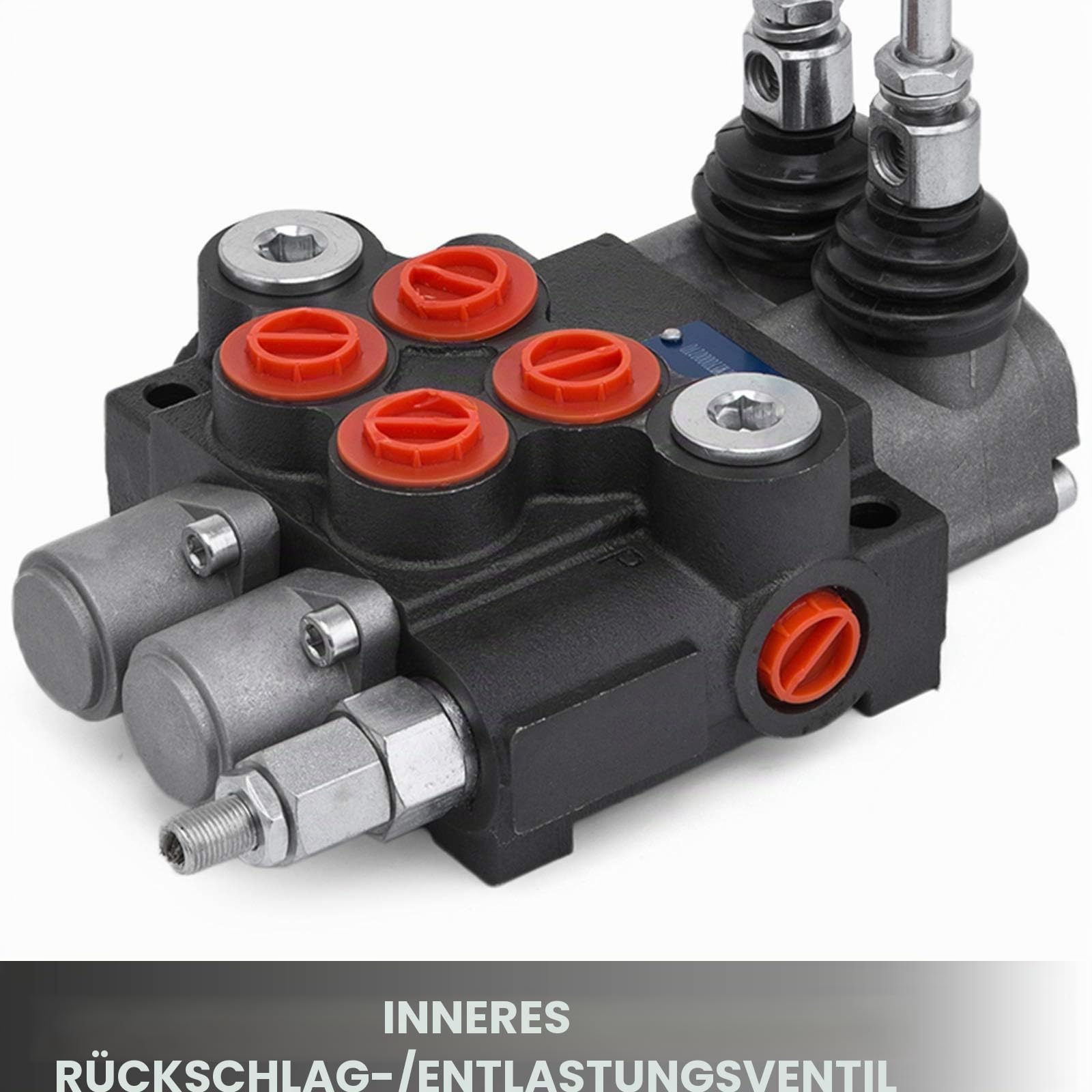 Mophorn Hydraulikventil, 2 Spulen, hydraulisches Richtungsventil, 11 gpm, hydraulisches Steuerventil, doppelt wirkend, für Traktoren, Laster, Tanks