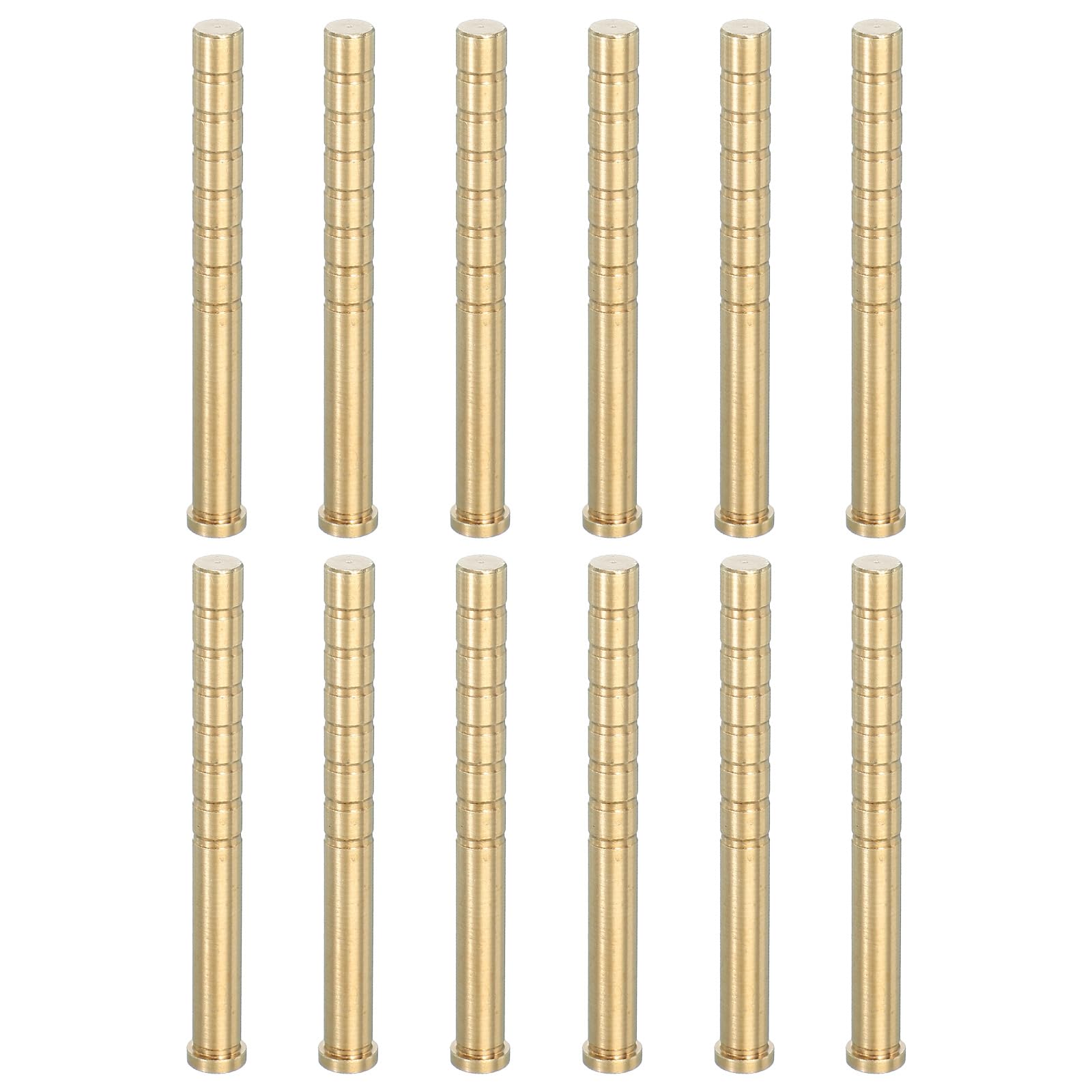 PATIKIL Insert en Laiton pour flèche de tir à l'arc de 200 Grains, 12 Packs d'inserts à vis en cuivre Laiton pour flèches en Carbone de 6,2 mm / 0,244 Pouce