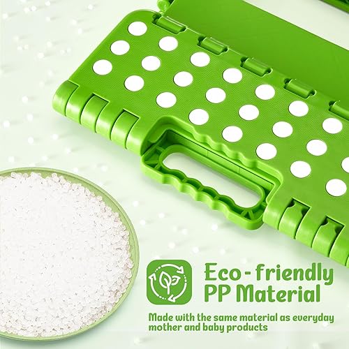 Miniatura 2 de ACSTEP Taburete plegable de 9 pulgadas, capacidad de 300 libras, taburetes plegables de plástico para niños y adultos, taburete plegable adecuado