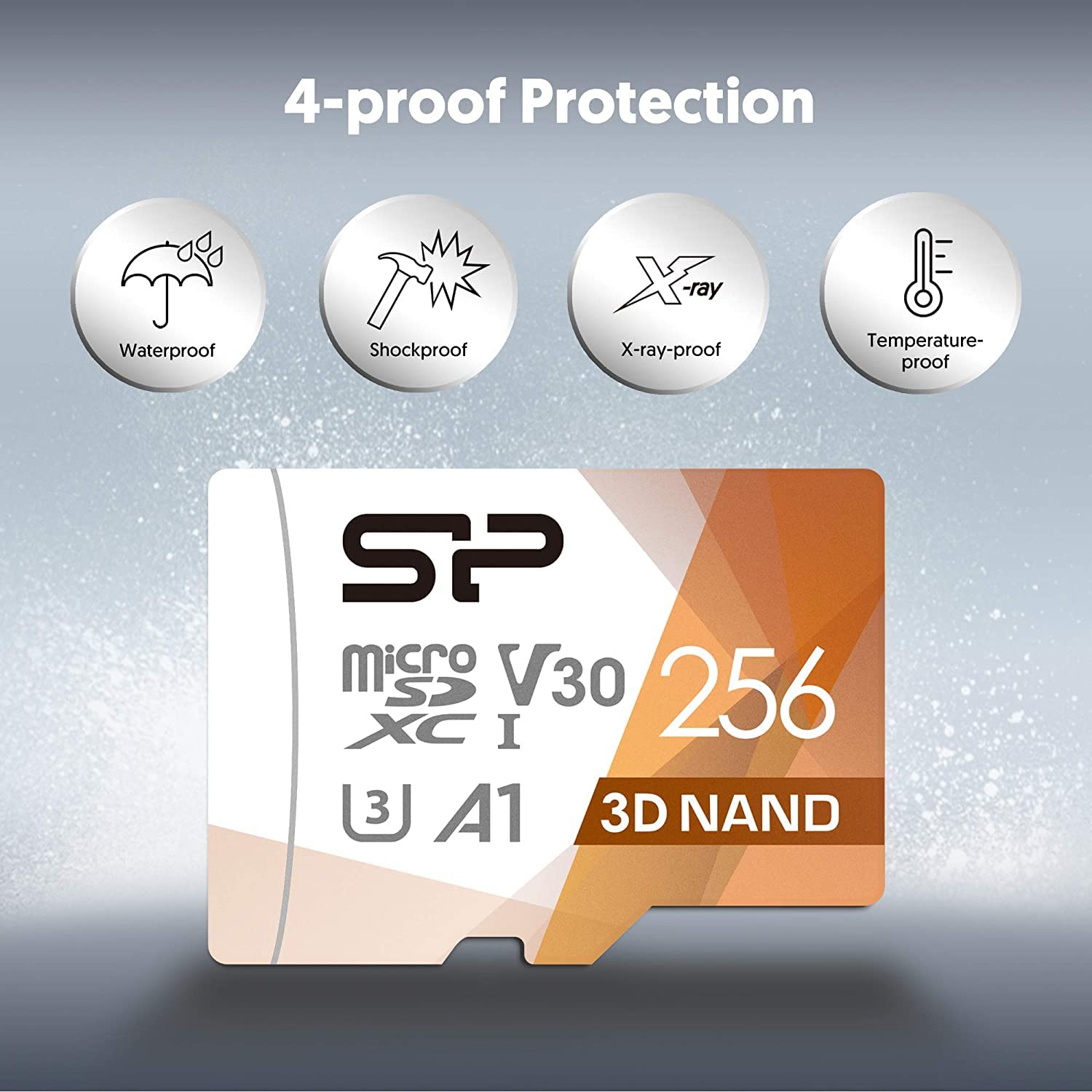 Silicon Power Lot de 2 Cartes Micro SD 256 Go compatibles U3 Nintendo Switch, Carte mémoire microSD SDXC microsdxc Haute Vitesse avec Adaptateur