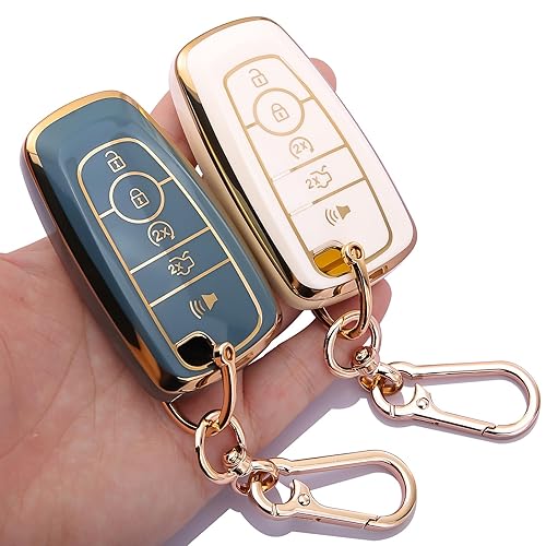 2 PCS for Ford Key Fob Cover Keychain for 2017-2025