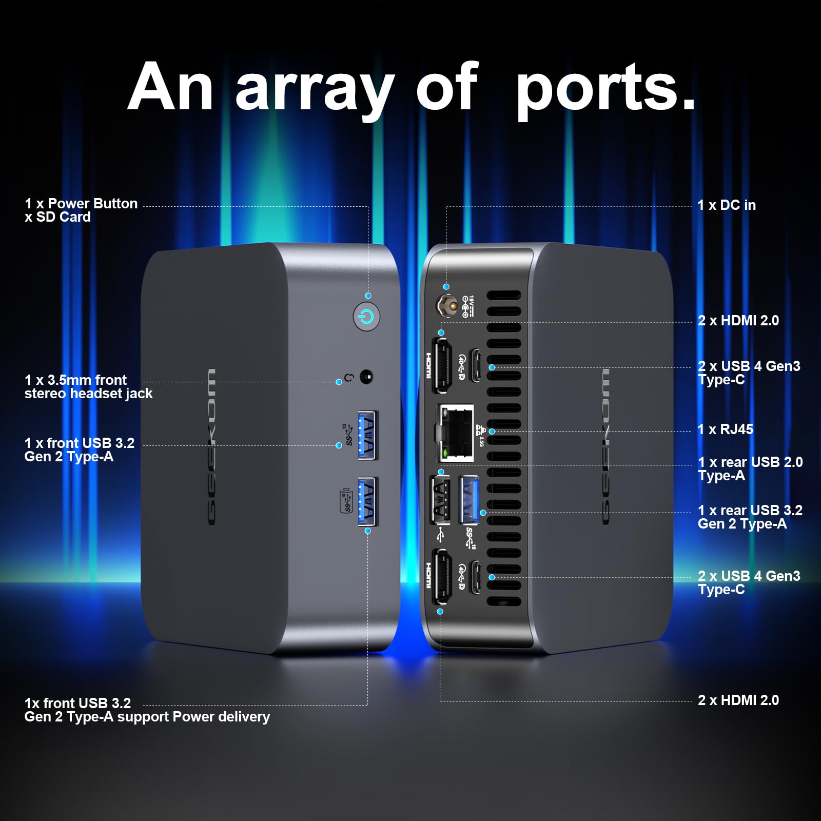 GEEKOM GT13 Pro Mini PC i9 13900H (14C/20T, do 5,4 GHz