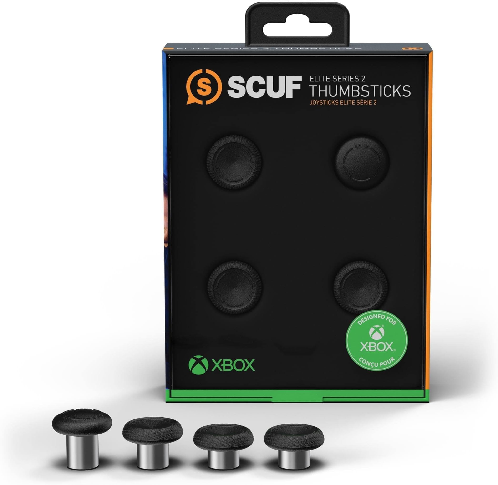 SCUF Elite Series 2 Thumbsticks for Xbox Elite Series 2 | 4-Pack – Black