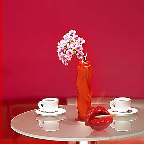 Miniatura 9 de Ceniceros de cigarrillos de cerámica creativos con labios estilo moda decoraciones para el hogar (rojo claro)