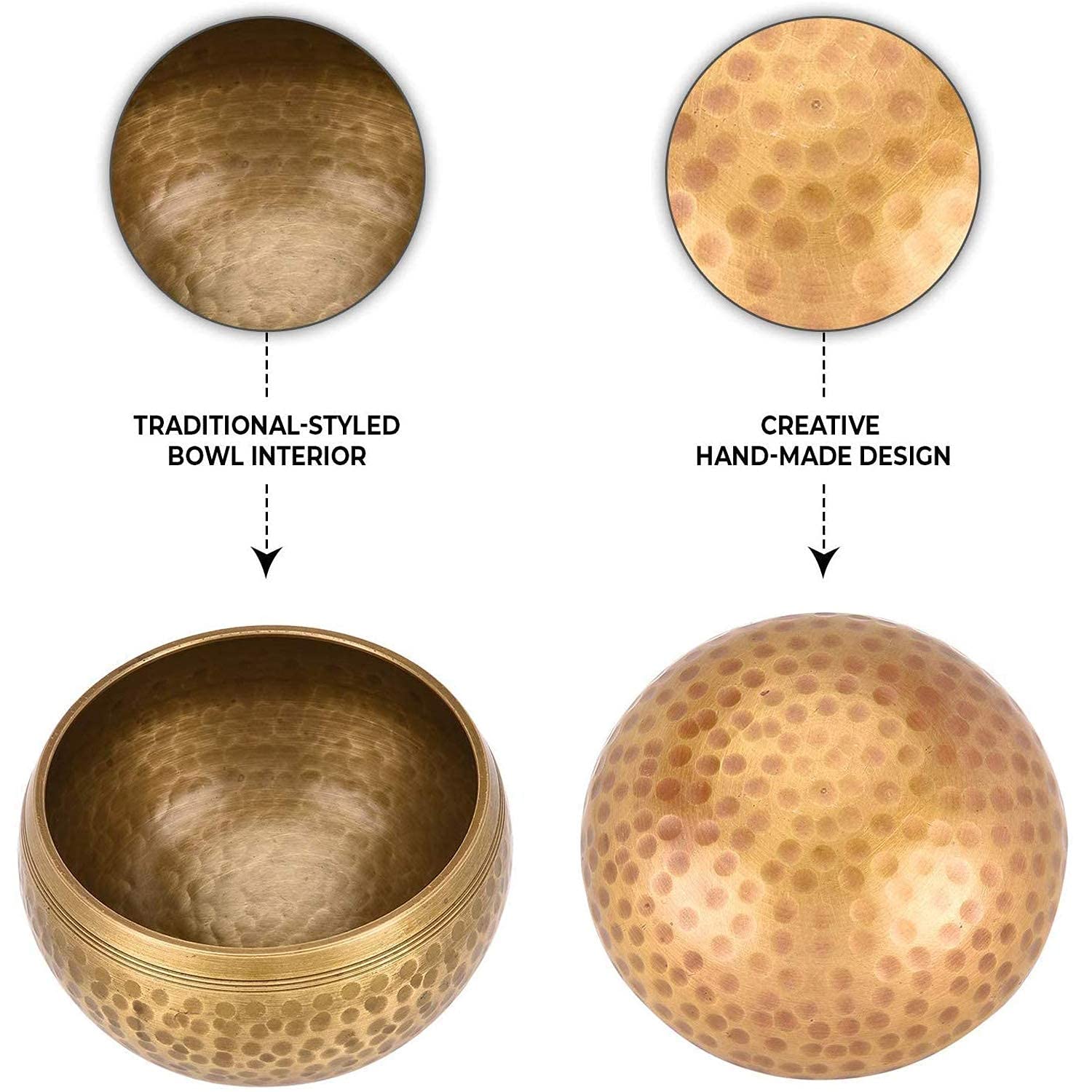 Enorme Basket 1127 - Campana tibetana da canto da 10,5 cm con campana di canto per la meditazione e la musica da meditazione
