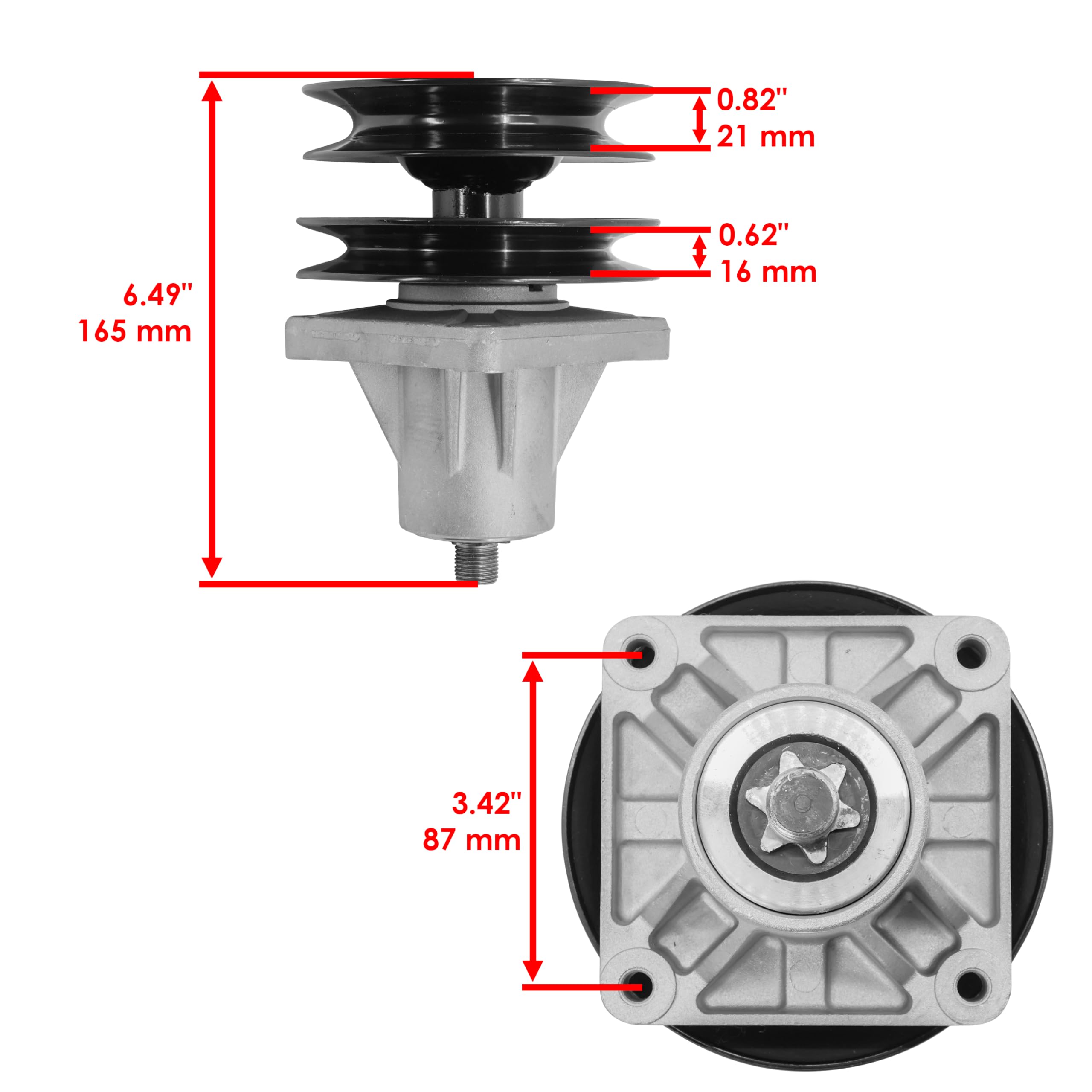 Amazon.com : Caltric Spindle Assembly with Pulley and Bolts
