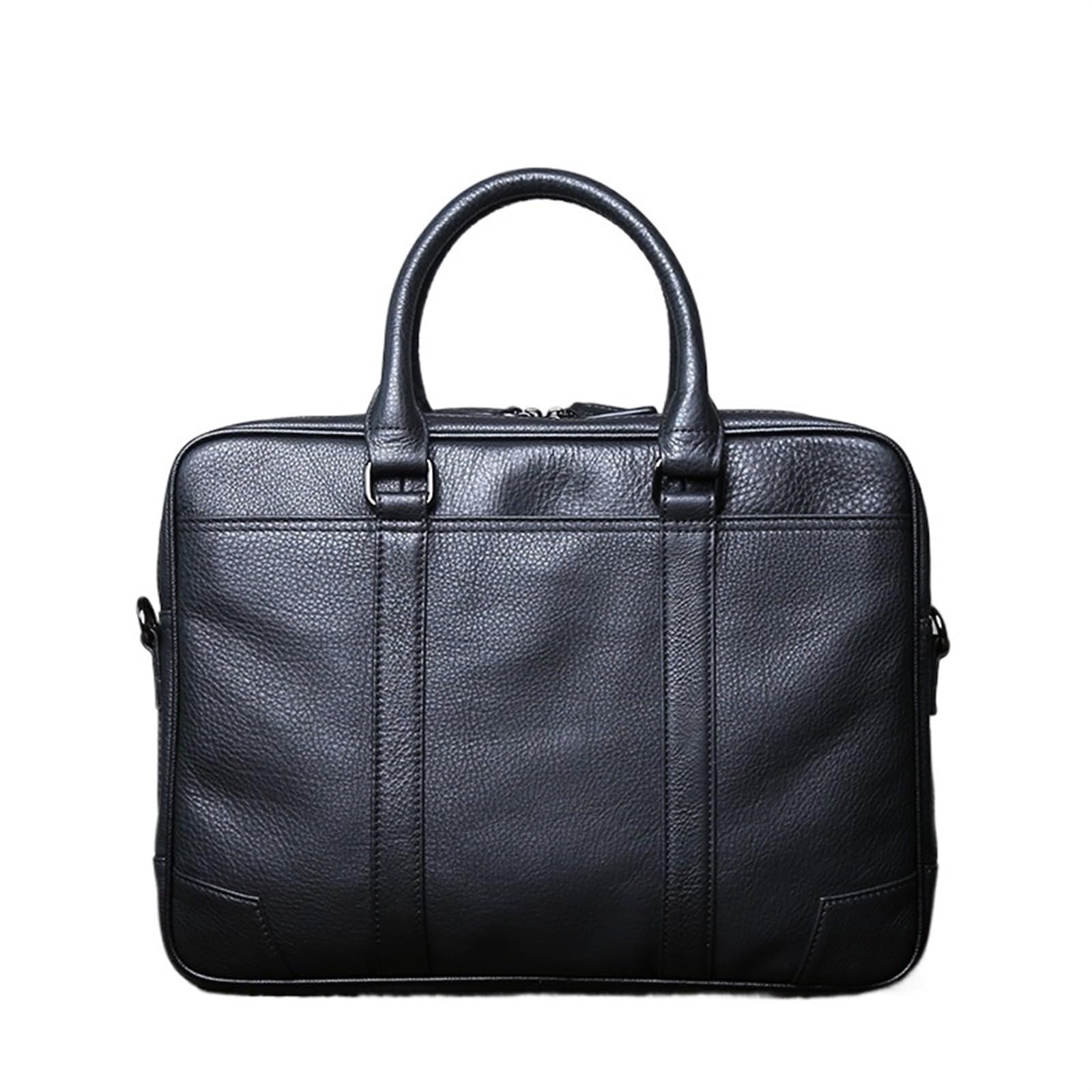 Borsa Per Pc Portatile Borsa a mano in pelle a tracolla orizzontale da uomo di grande capacità for computer lavoro in vacchetta primo strato