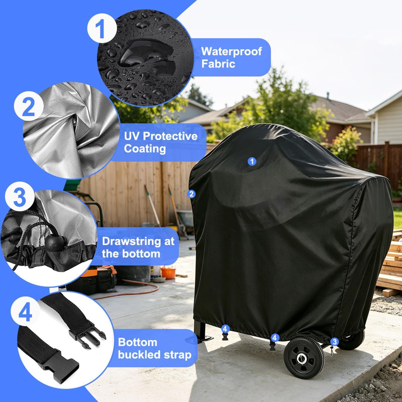 Hormigonera Exterior Protector resistente a rayos UV para máquina