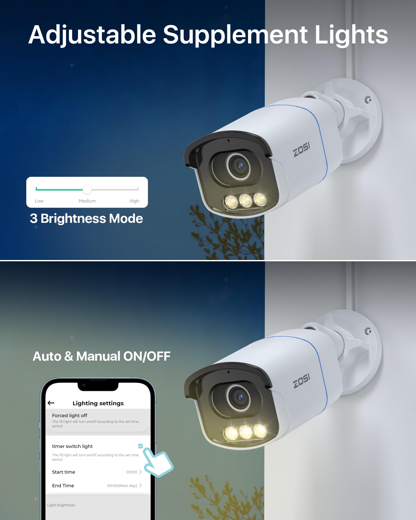 ZOSI C186 Aurora Lux True Color Nachtsicht 4K 8CH PoE Überwachungskamera System