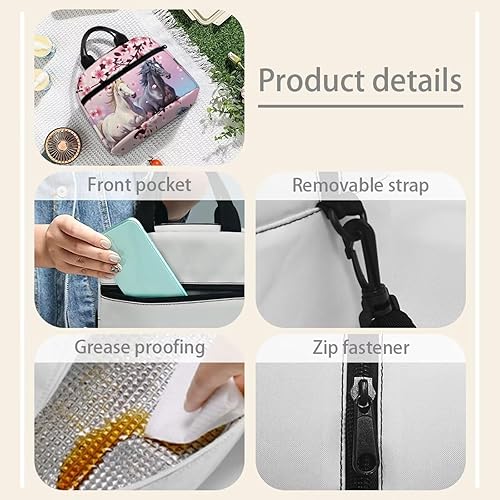 Vista 124 de doginthehole Bolsa de almuerzo portátil de teñido anudado azul, bolsa de almuerzo, organizador reutilizable, hielera para adultos, al aire libre