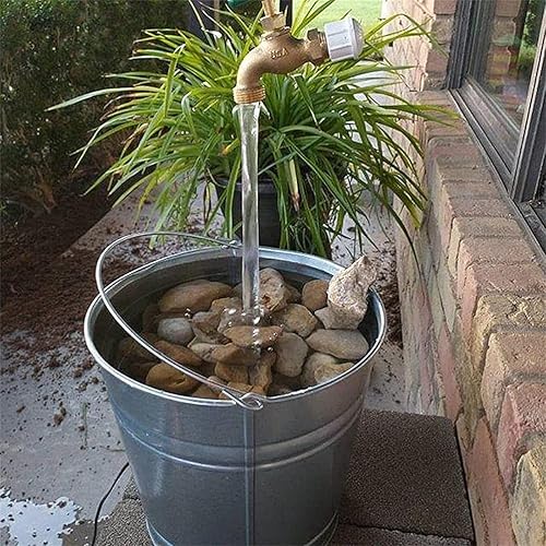 Miniatura 8 de EMUKOEP Fuente invisible para regadera, fuente de grifo invisible, grifo flotante para decoración de jardín