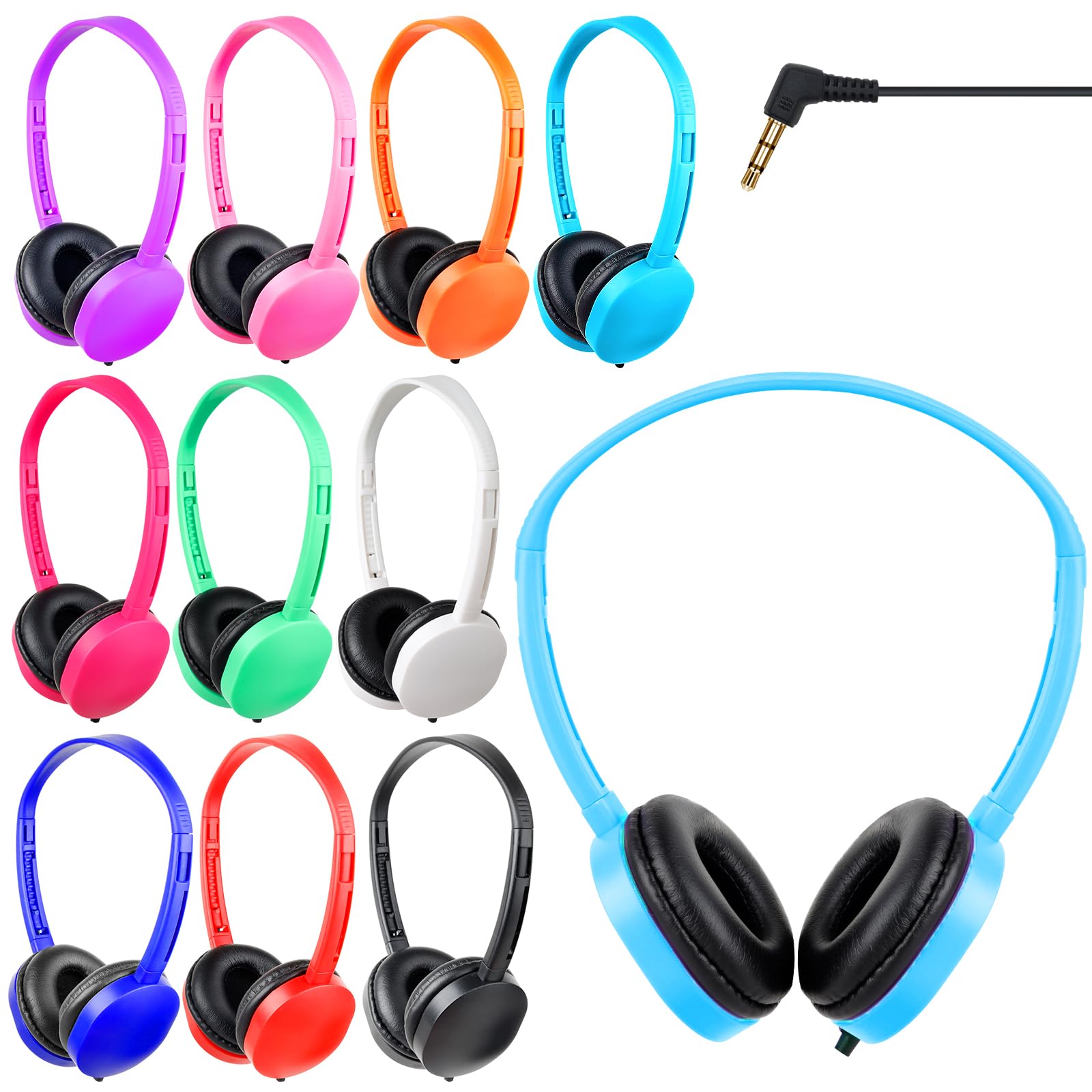 MENGLALA Kids Headphones Bulk 10 Pack for Classroom School,Wholesale Earphones Class Set of Headphones for Students Teens Children 3.5mm Jack Multi