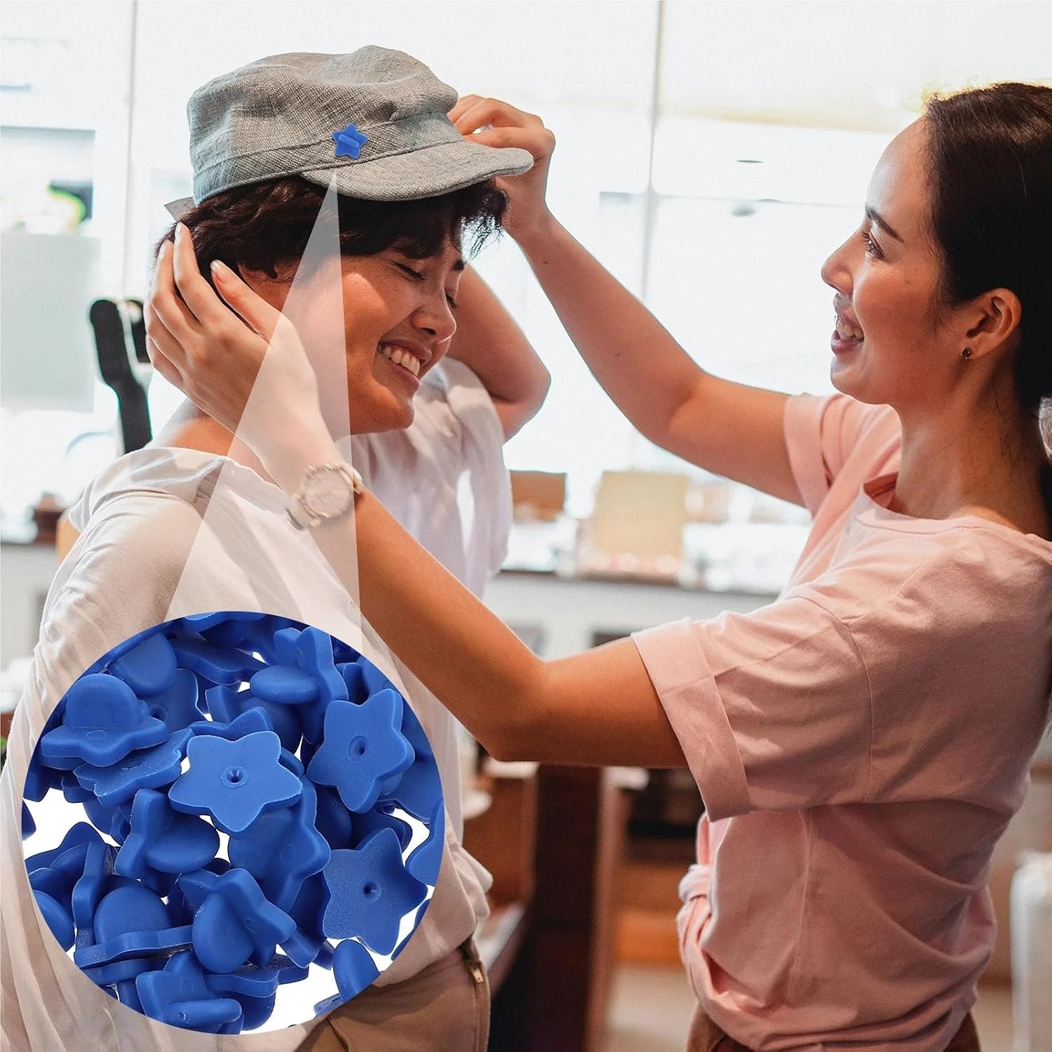 Pin Backs 300 pcs Star Lapel Pin Backs Rubber Clutch Fasteners for Badges Brooches Jewelry DIY Craft Repair Replacement Accessory for Backing Holder Clasp