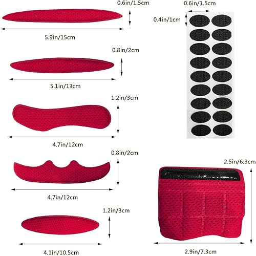 Miniatura 4 de AOUTACC Kit de acolchado para casco, almohadillas universales de espuma de repuesto para bicicleta, motocicleta, ciclismo, accesorios para casco